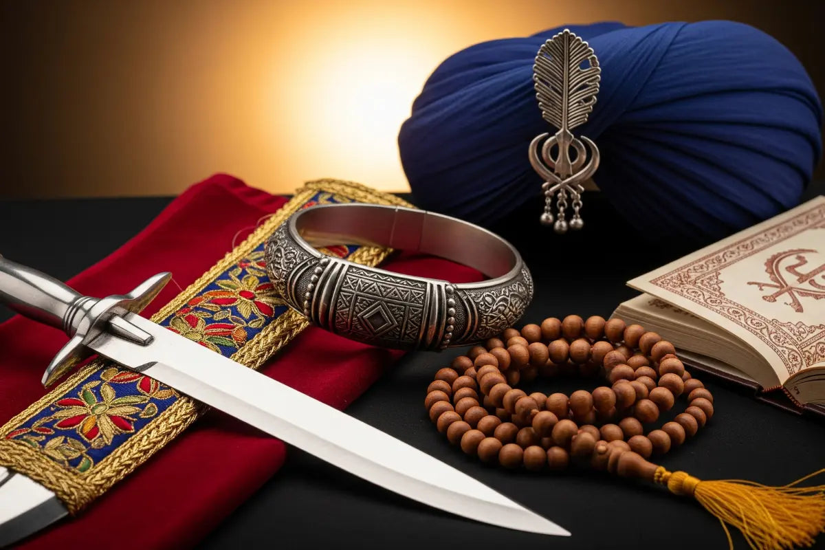 Sikh accessories UK – Kara, Khanda, and Dastar reflecting inner strength and devotion