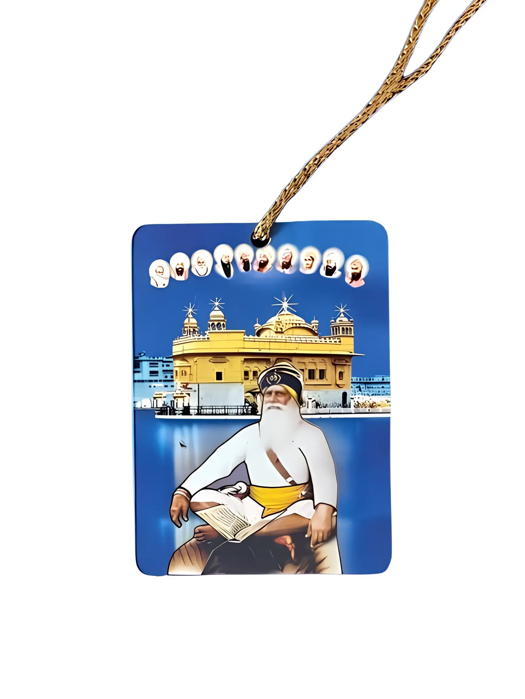 Car Hanging - Baba Deep Singh Ji & 10 Guru's - Akaal Accessories - Now Available for Next Day Delivery
