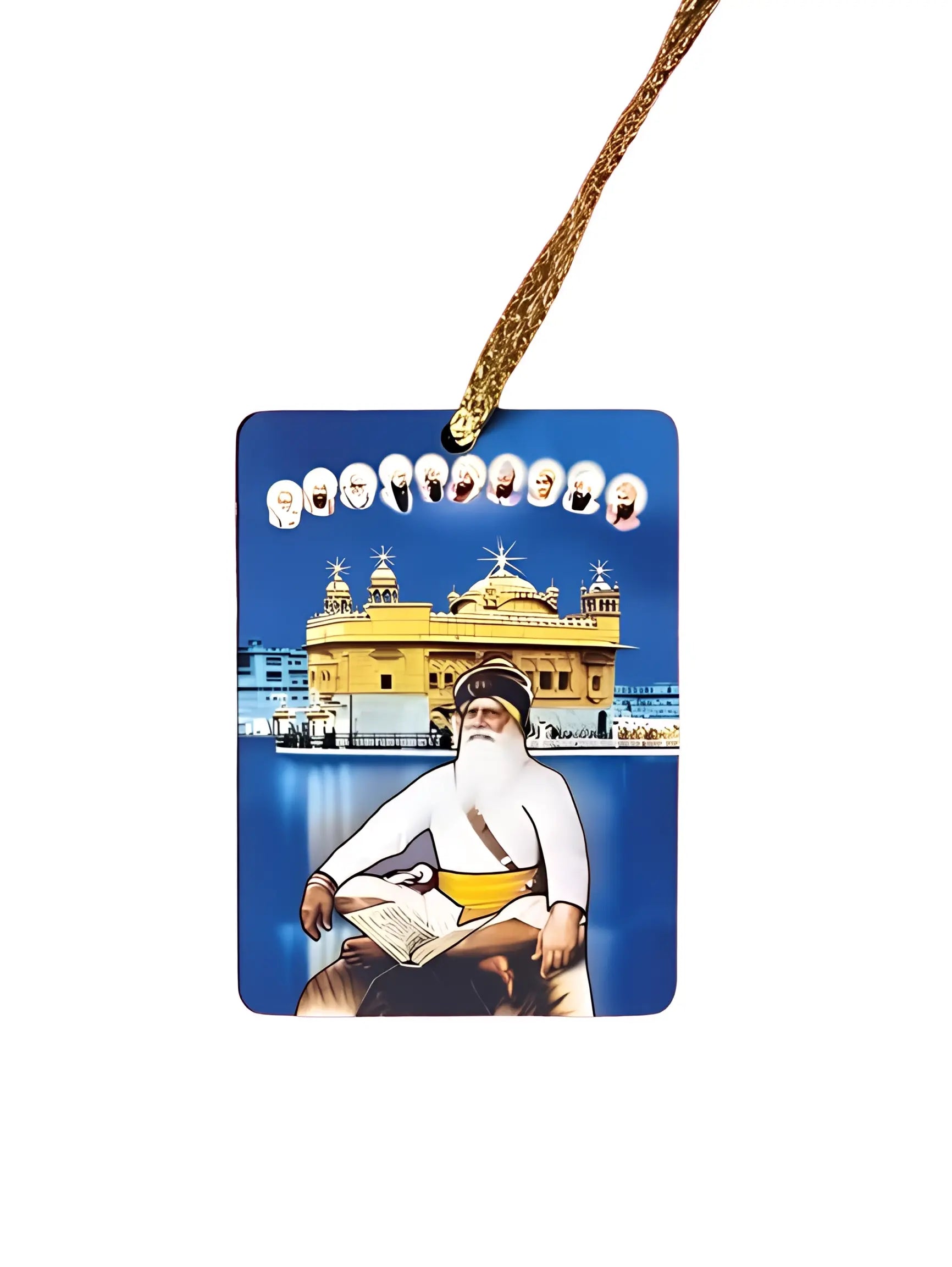 Car Hanging - Baba Deep Singh Ji & 10 Guru's - Akaal Accessories - Now Available for Next Day Delivery