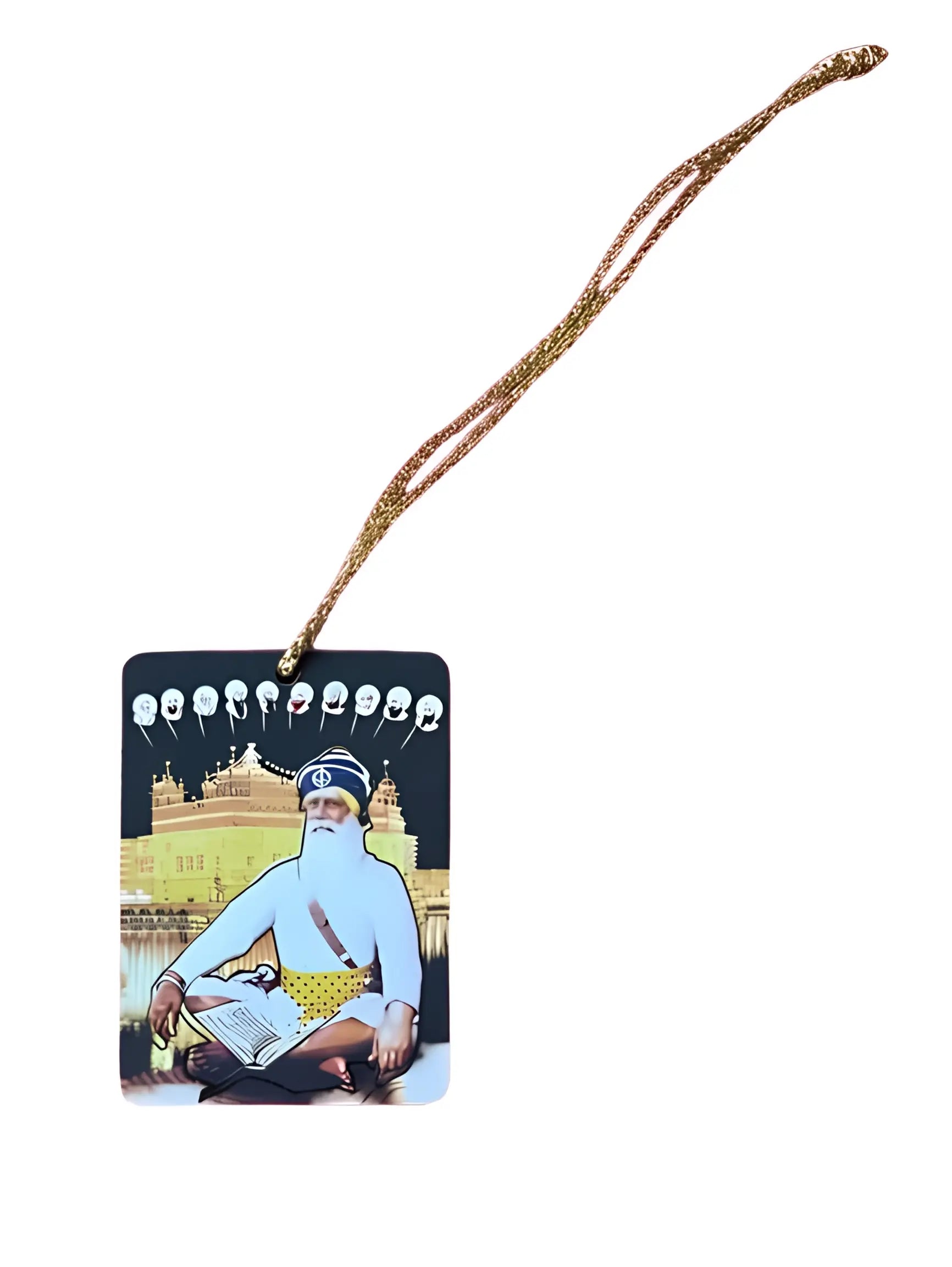 Car Hanging - Baba Deep Singh Ji & 10 Guru's - Akaal Accessories - Now Available for Next Day Delivery