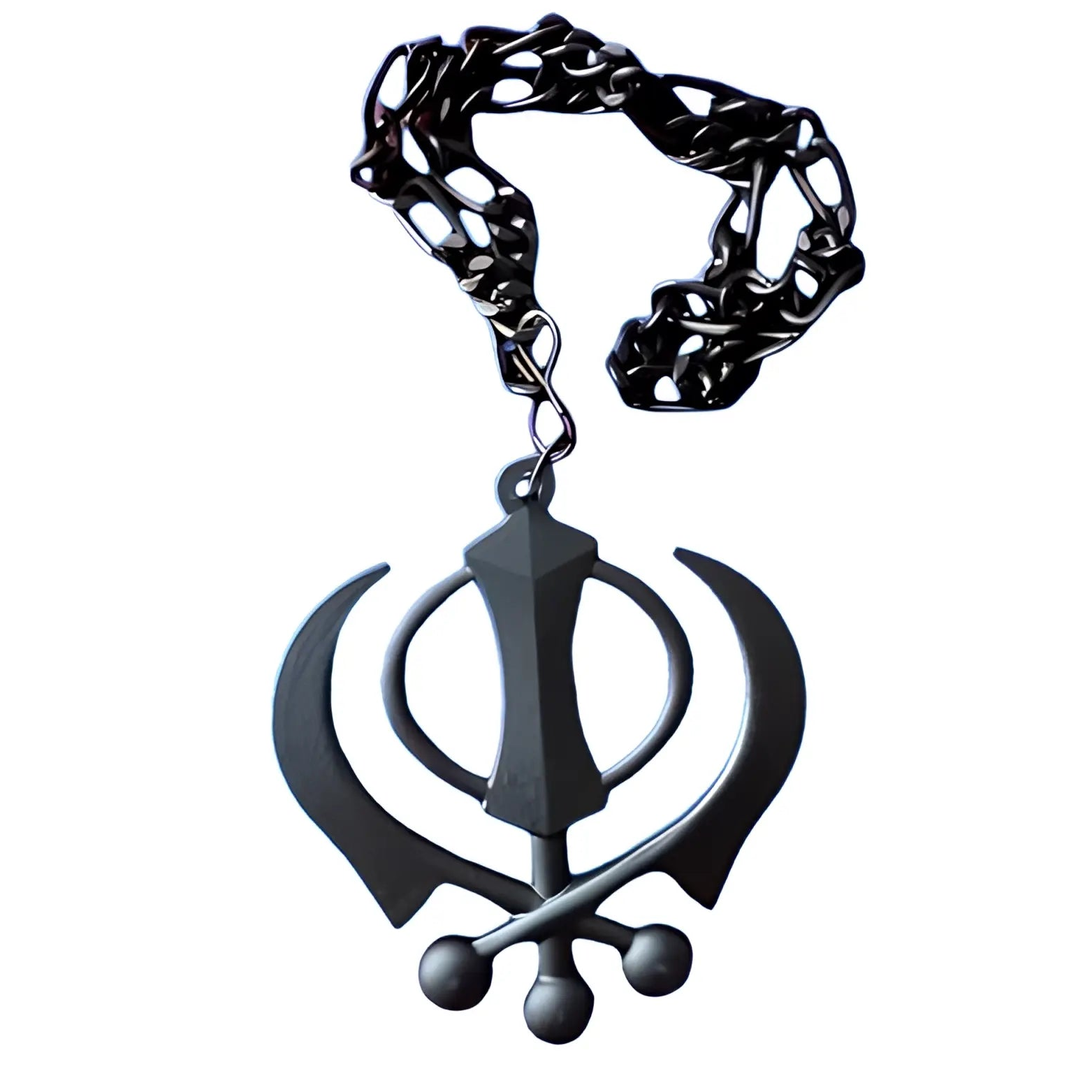 Car Hanging - Black Khanda - Akaal Accessories - Now Available for Next Day Delivery