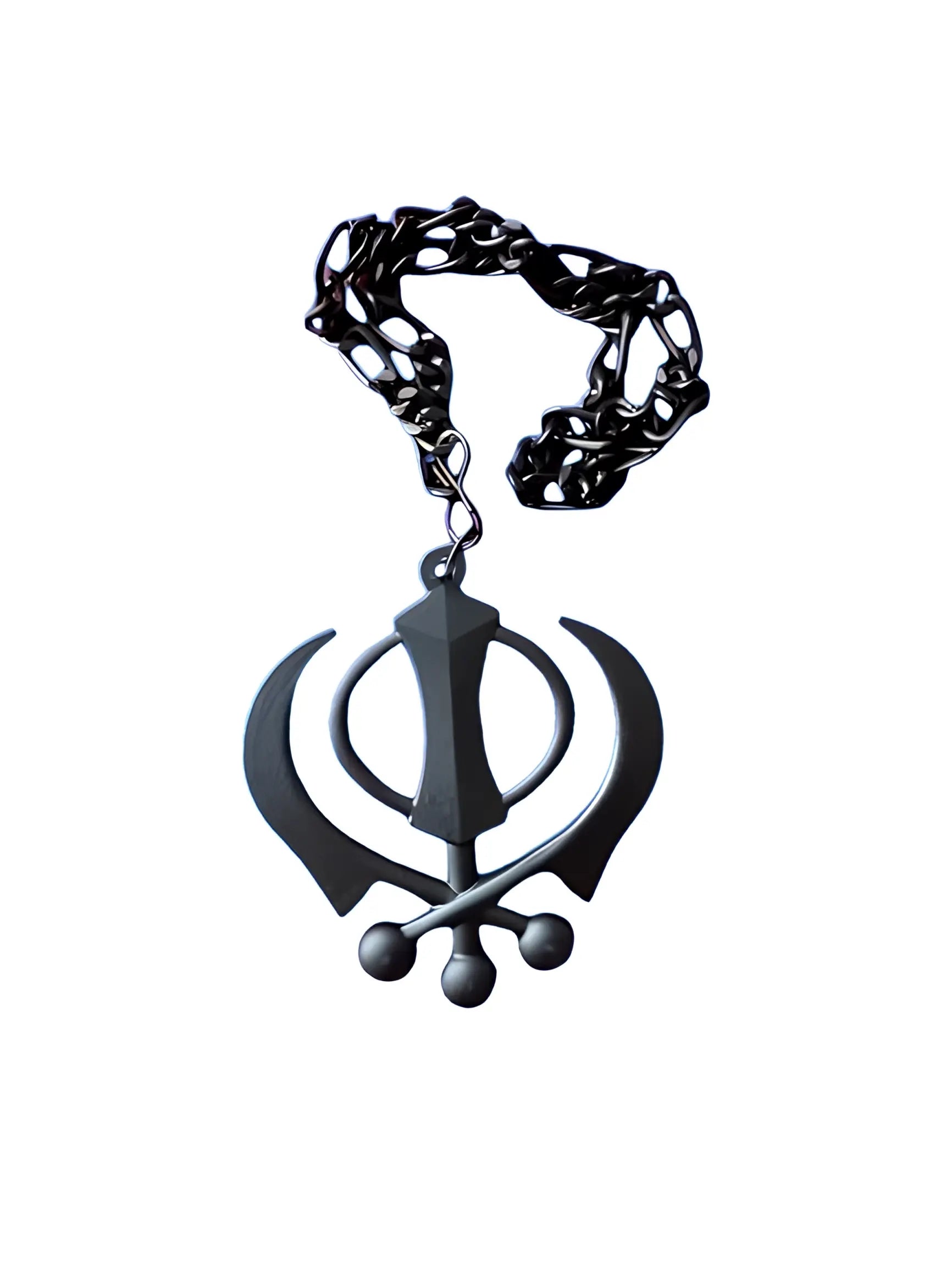 Car Hanging - Black Khanda - Akaal Accessories - Now Available for Next Day Delivery