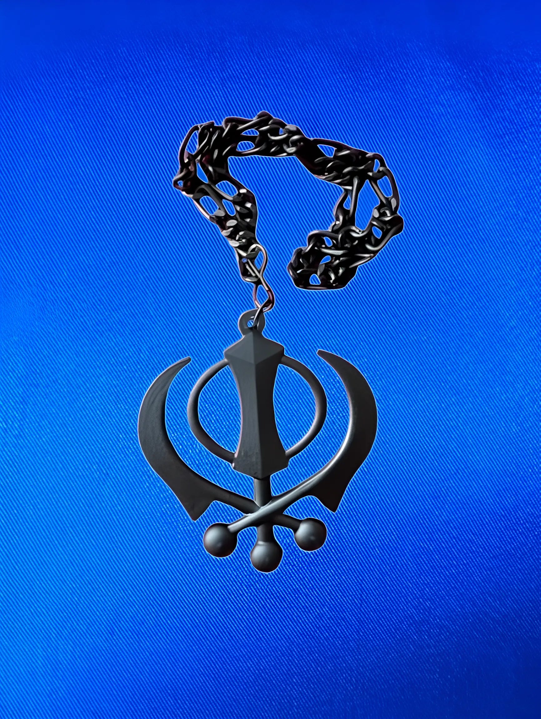 Car Hanging - Black Khanda - Akaal Accessories - Now Available for Next Day Delivery