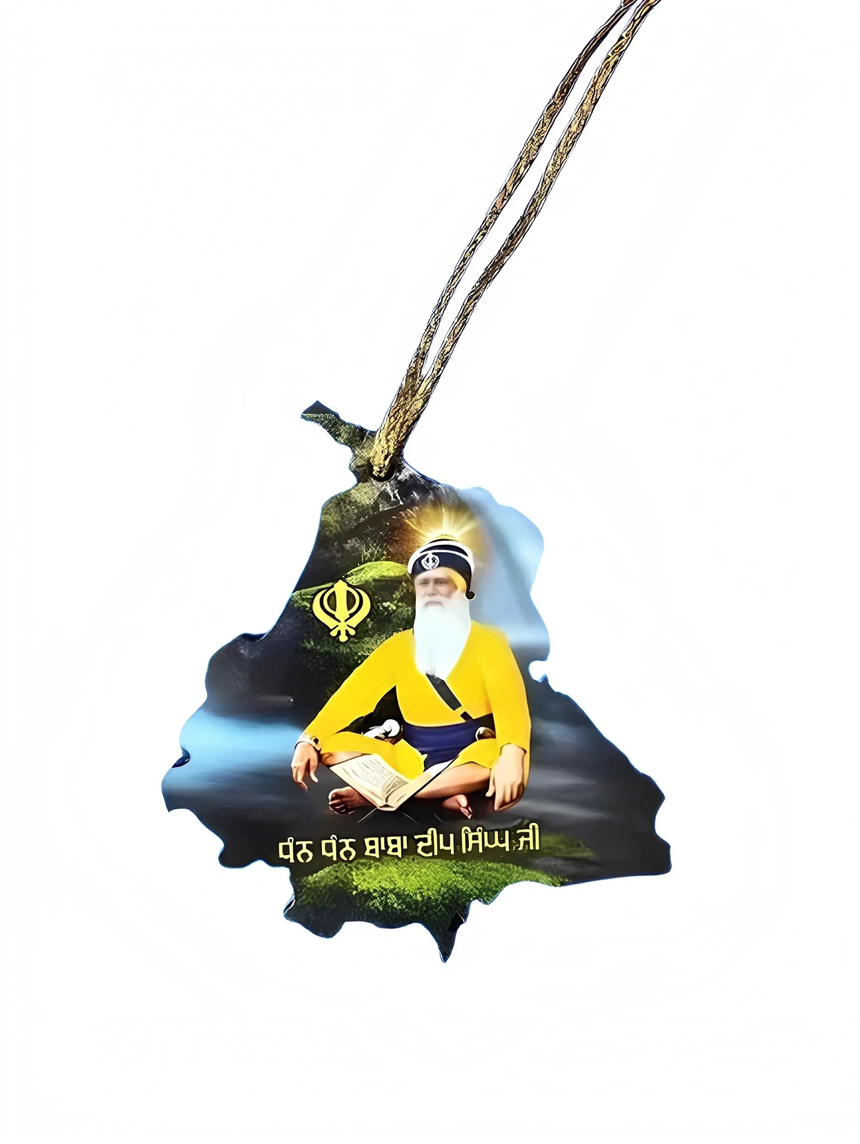 Car Hanging - Dhan Dhan Baba Deep Singh Ji - Akaal Accessories - Now Available for Next Day Delivery