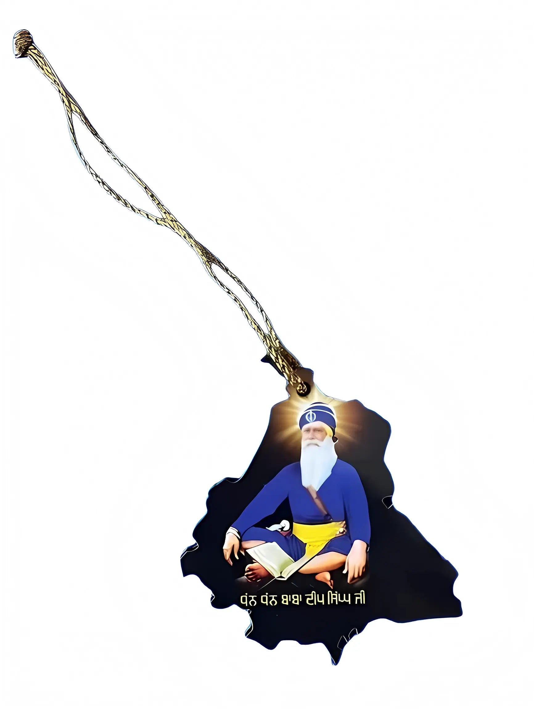 Car Hanging - Dhan Dhan Baba Deep Singh Ji - Akaal Accessories - Now Available for Next Day Delivery