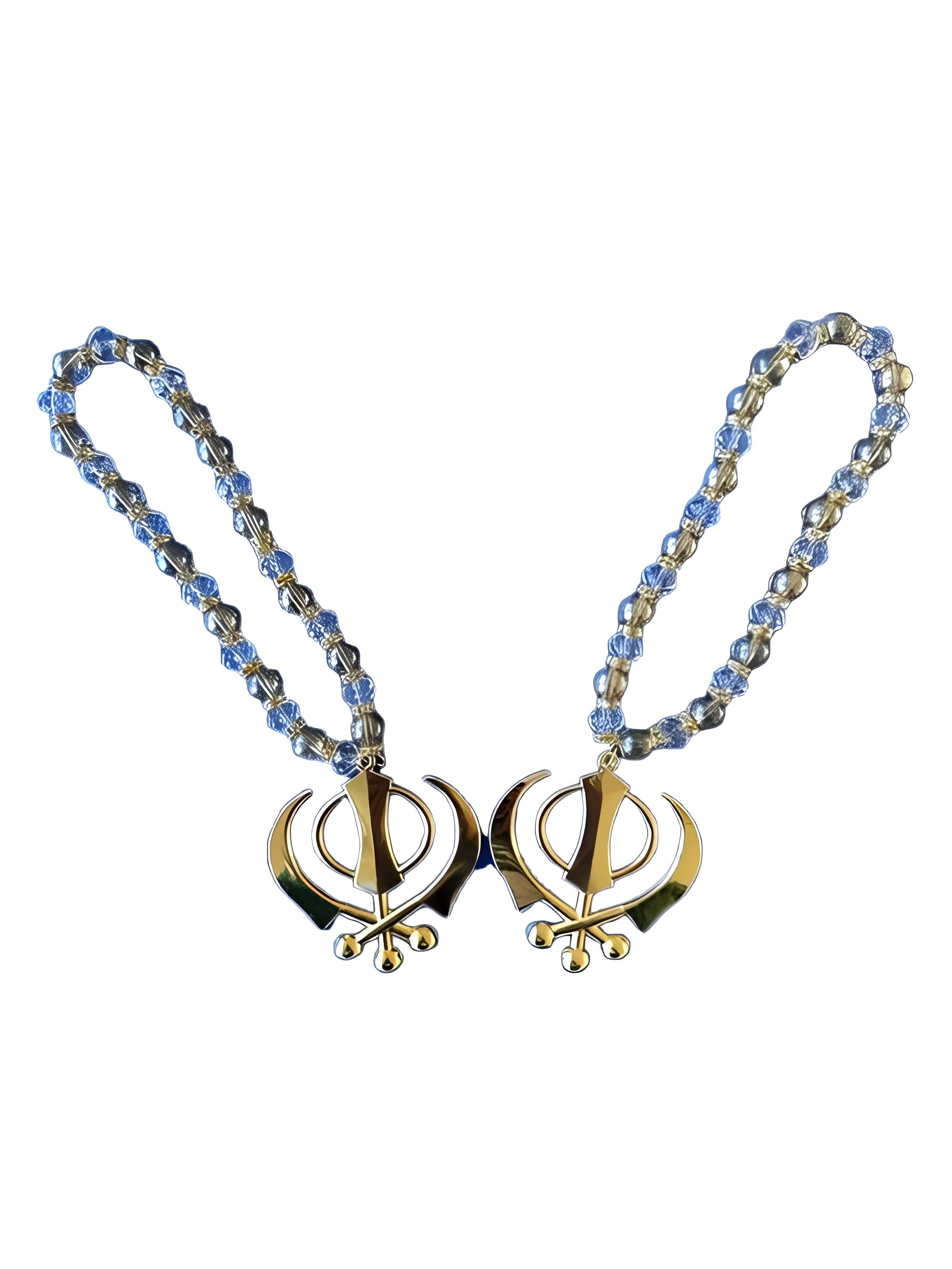 Car Hanging - Gold Khanda - Gemstone - Akaal Accessories - Now Available for Next Day Delivery