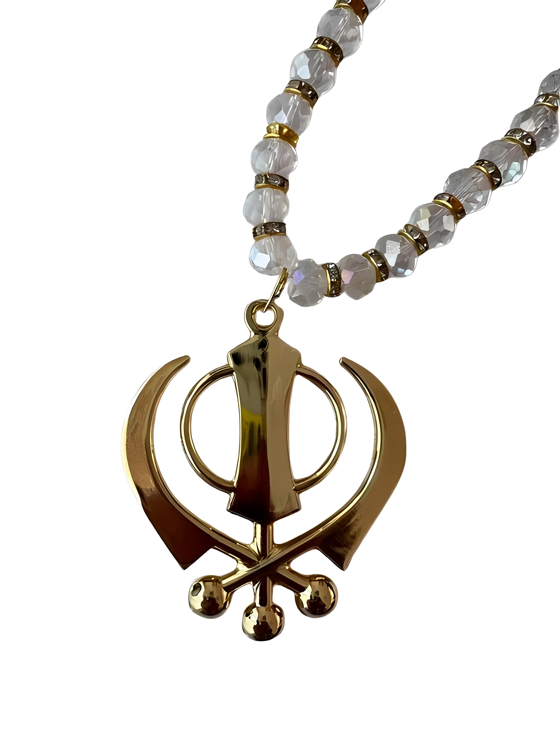 Car Hanging - Gold Khanda - Gemstone - Akaal Accessories - Now Available for Next Day Delivery
