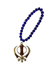 Car Hanging - Gold Khanda - Gemstone - Akaal Accessories - Now Available for Next Day Delivery