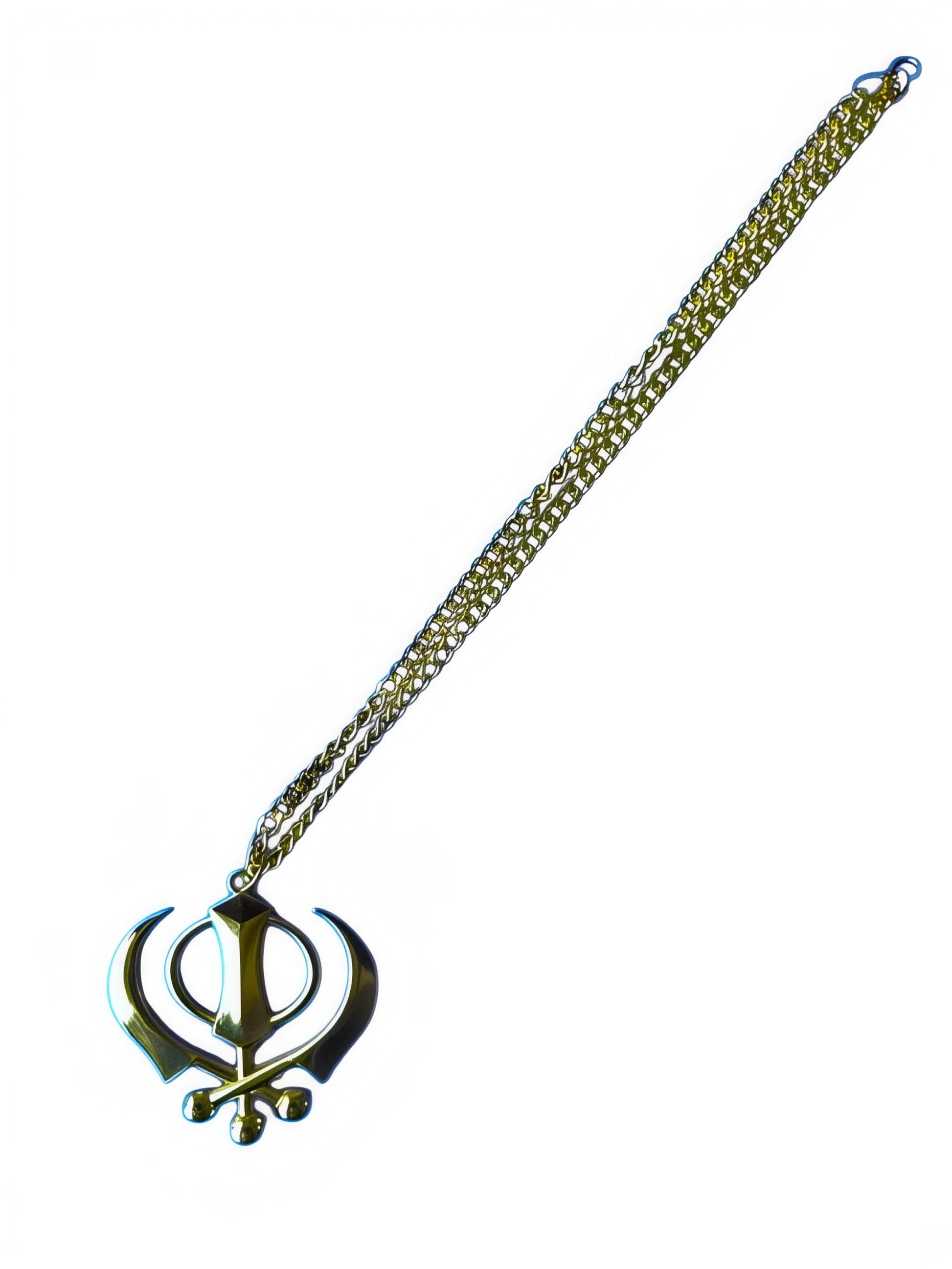 Car Hanging - Gold Khanda - Small - Akaal Accessories - Now Available for Next Day Delivery