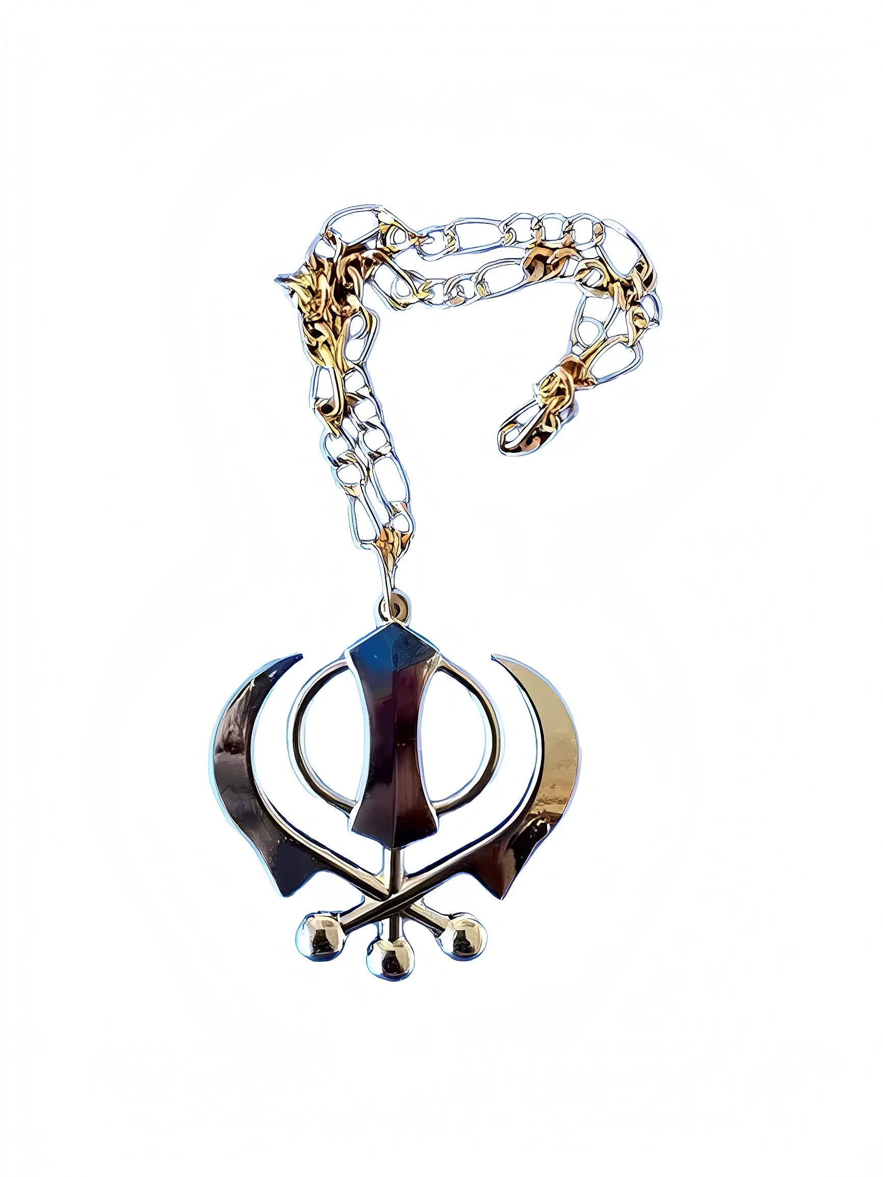 Car Hanging - Gold Khanda - Akaal Accessories - Now Available for Next Day Delivery