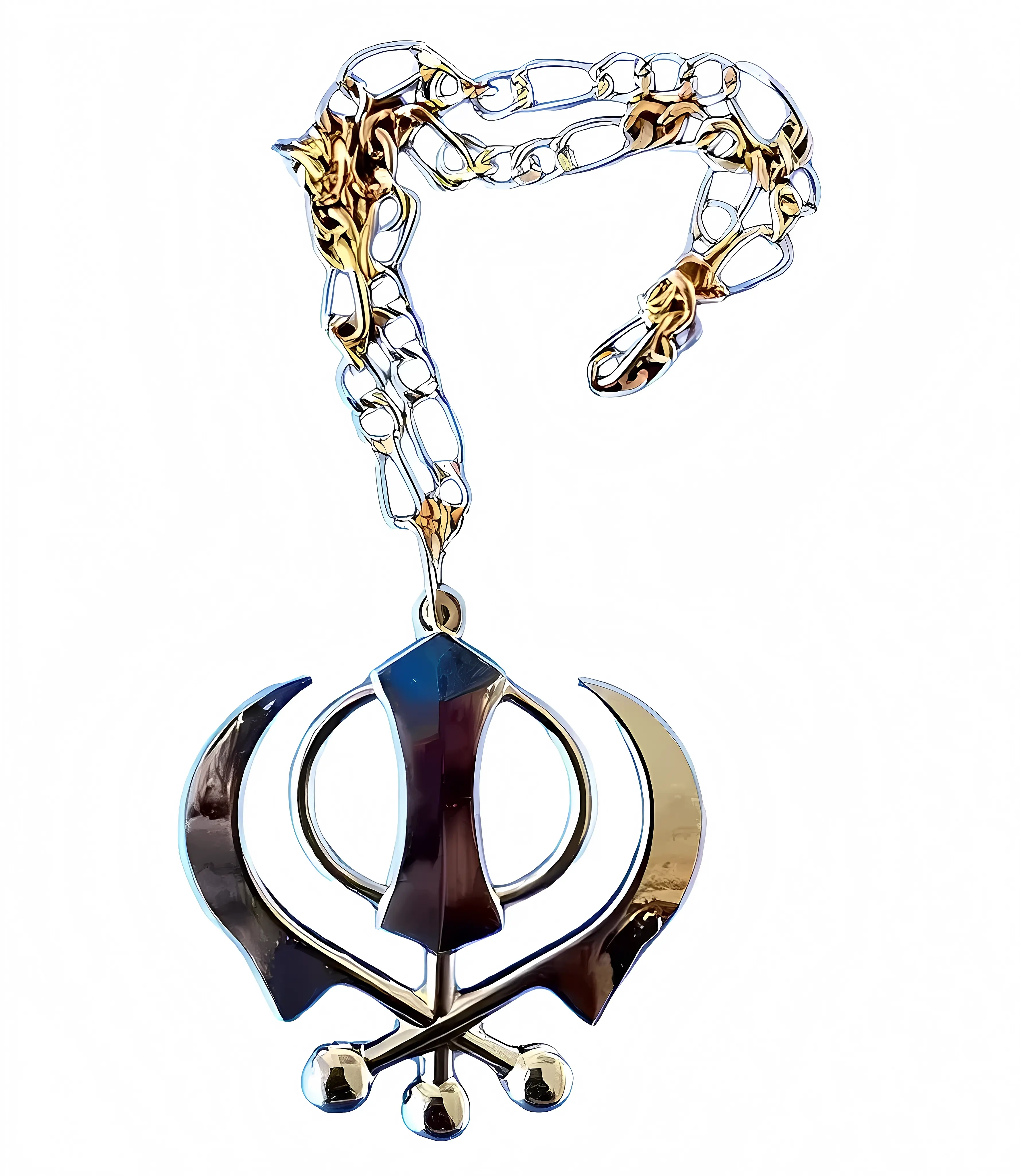 Car Hanging - Gold Khanda - Akaal Accessories - Now Available for Next Day Delivery
