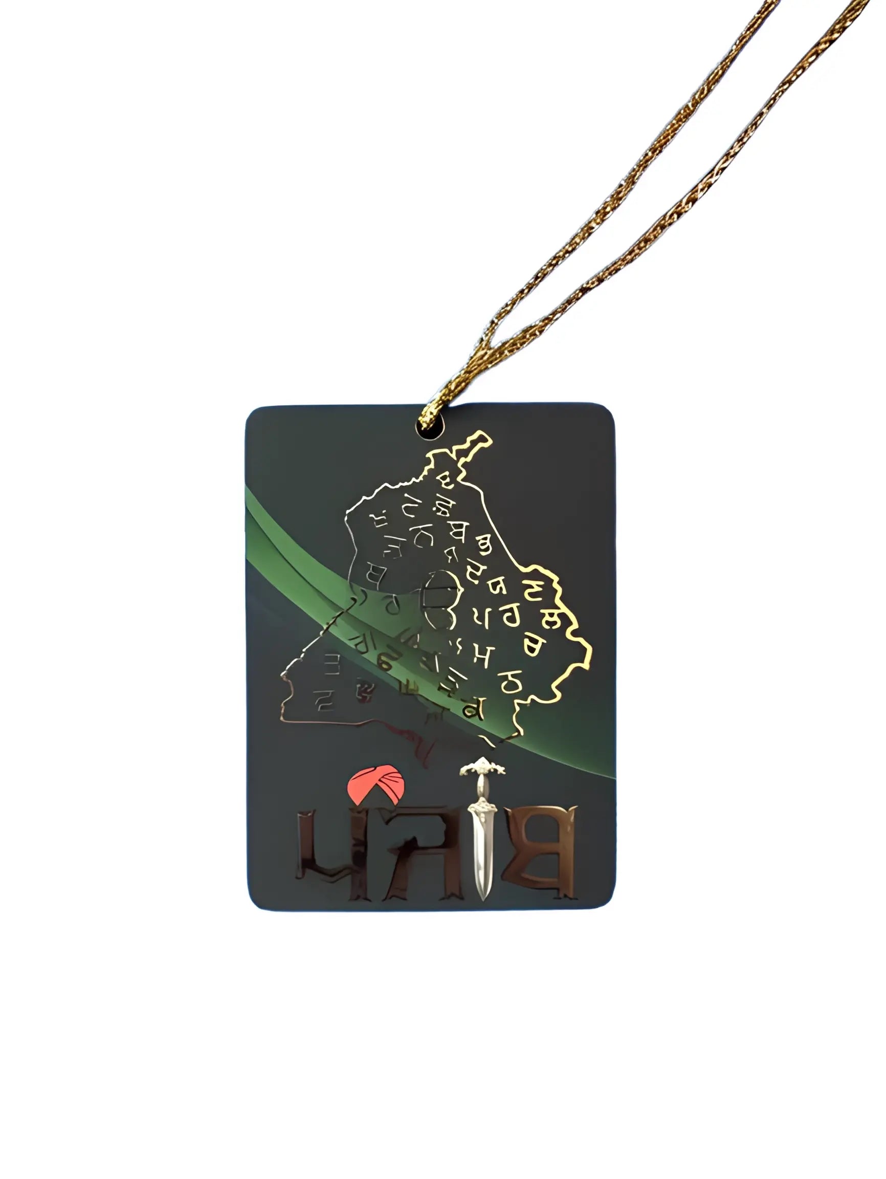 Car Hanging - Punjab Outline - Akaal Accessories - Now Available for Next Day Delivery