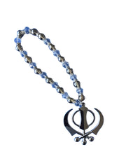 Car Hanging - Silver Khanda - Gemstone - Akaal Accessories - Now Available for Next Day Delivery