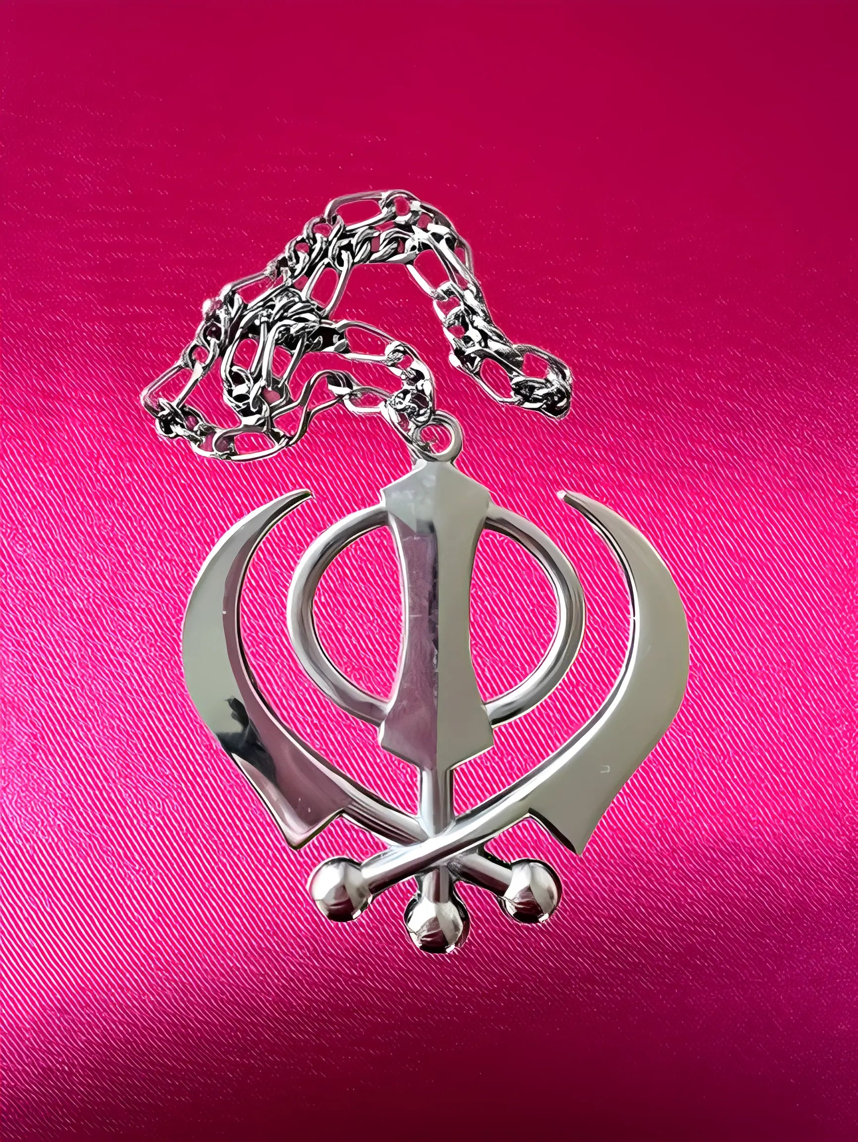 Car Hanging - Silver Khanda - Akaal Accessories - Now Available for Next Day Delivery