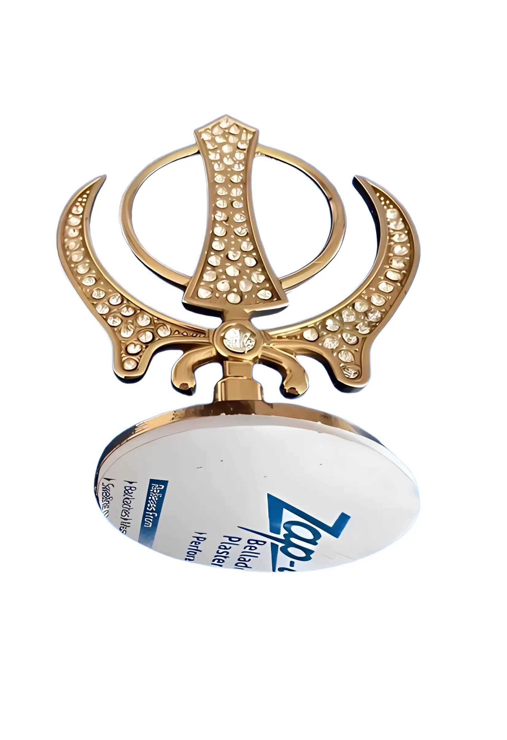 Decorative Khanda - Gold - Gemstone - Akaal Accessories - Now Available for Next Day Delivery