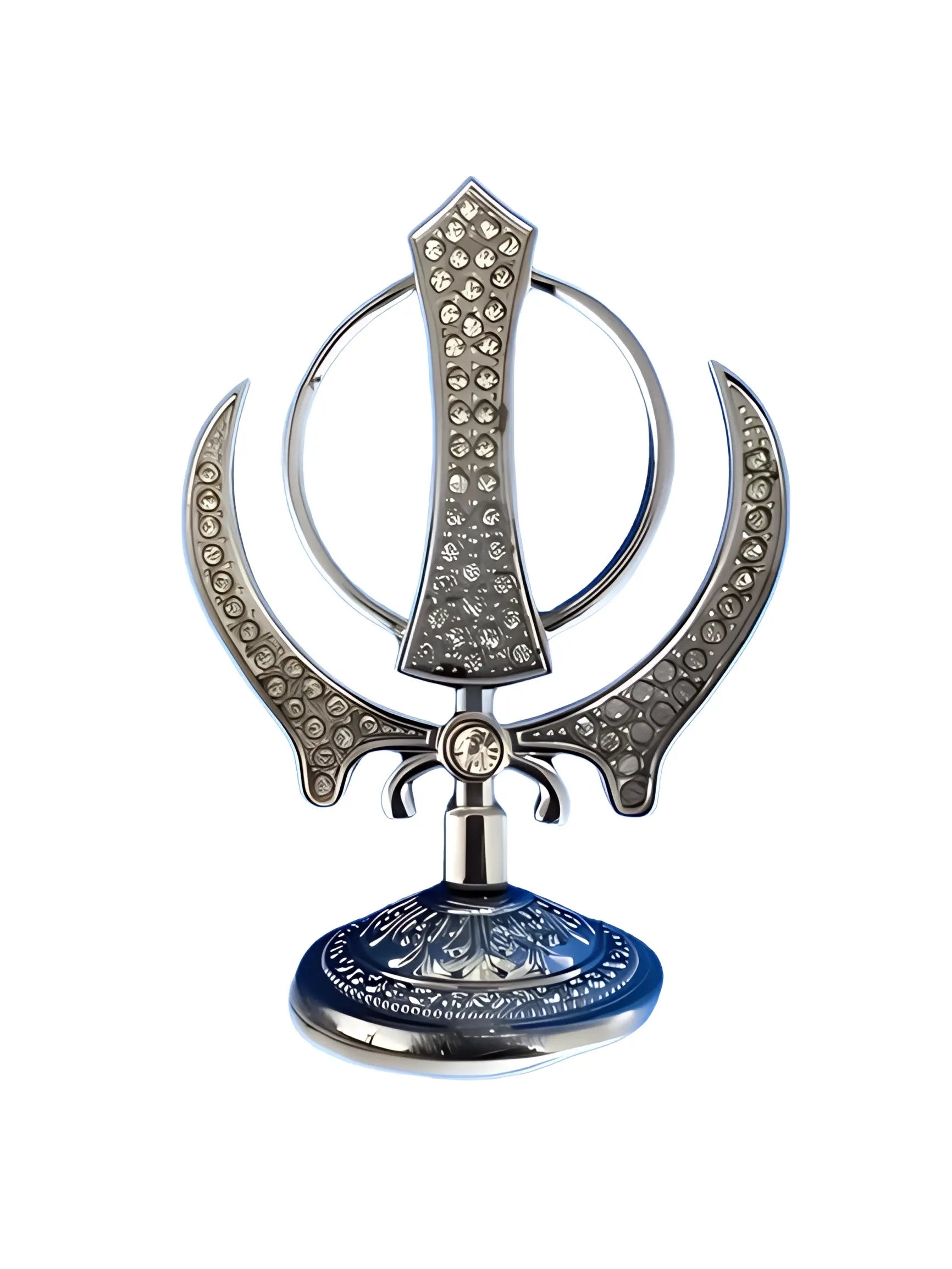 Decorative Khanda - Silver - Gemstone - Akaal Accessories - Now Available for Next Day Delivery