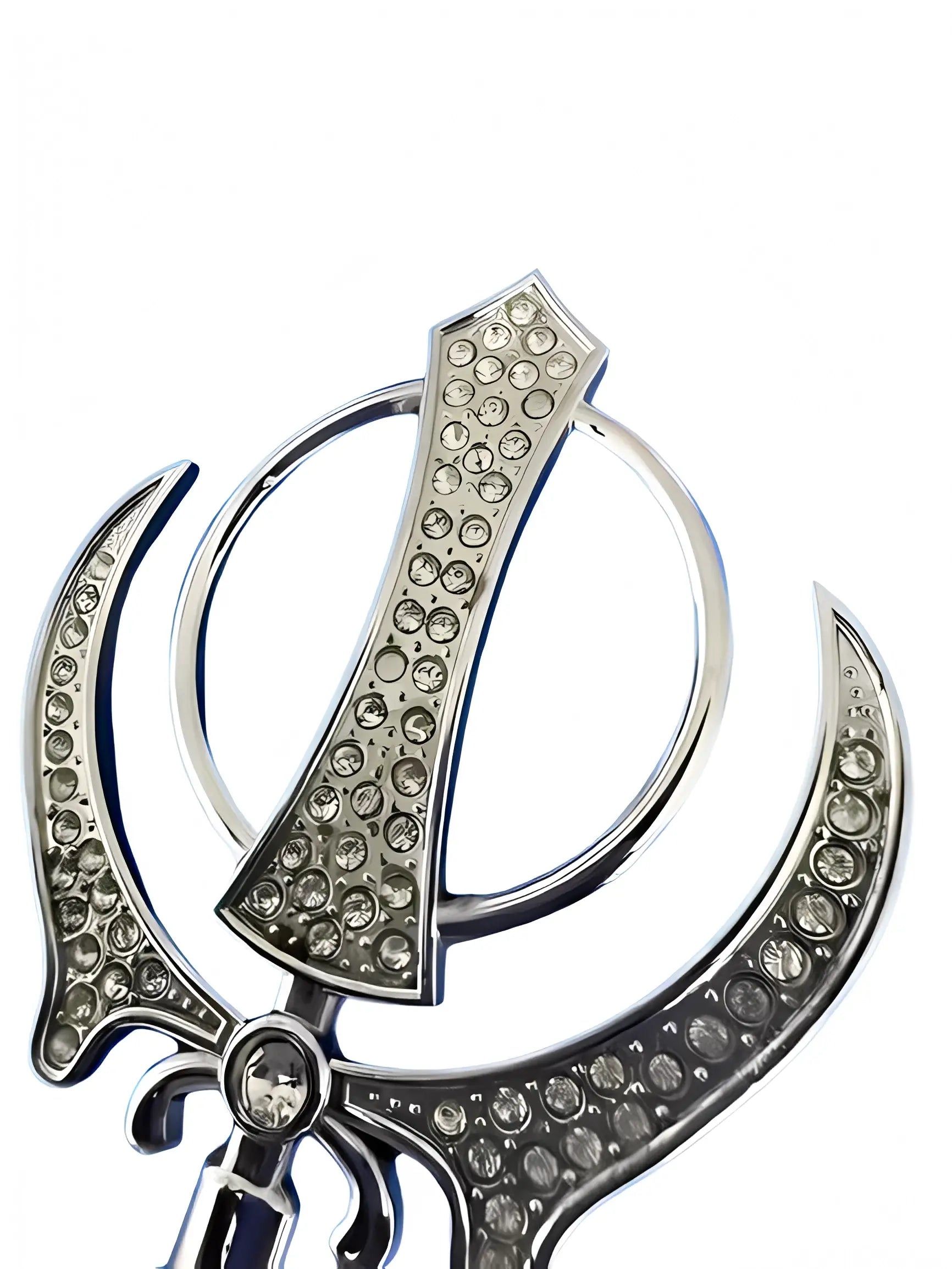 Decorative Khanda - Silver - Gemstone - Akaal Accessories - Now Available for Next Day Delivery