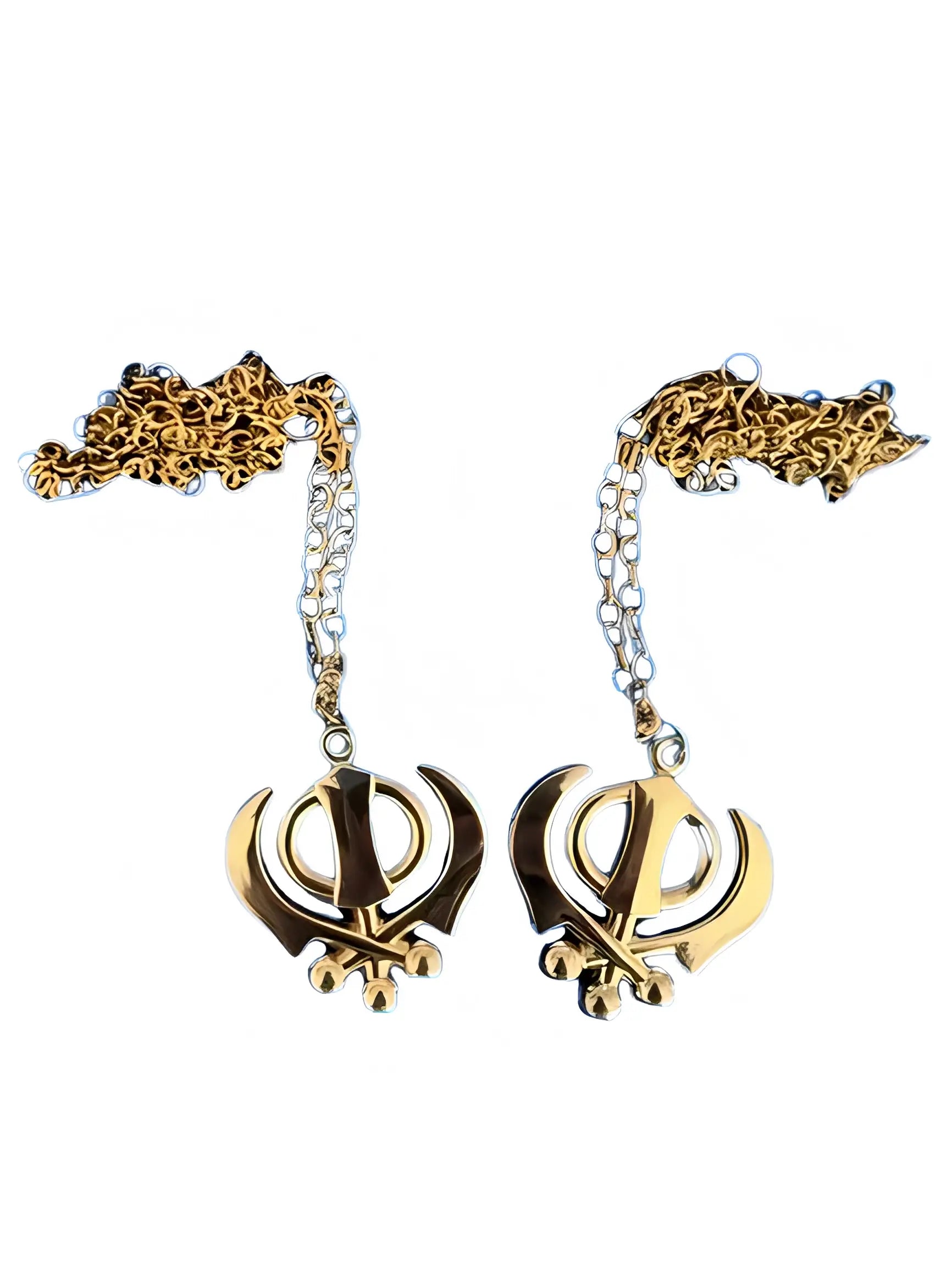 Gold Khanda Necklace - Large - Akaal Accessories - Now Available for Next Day Delivery