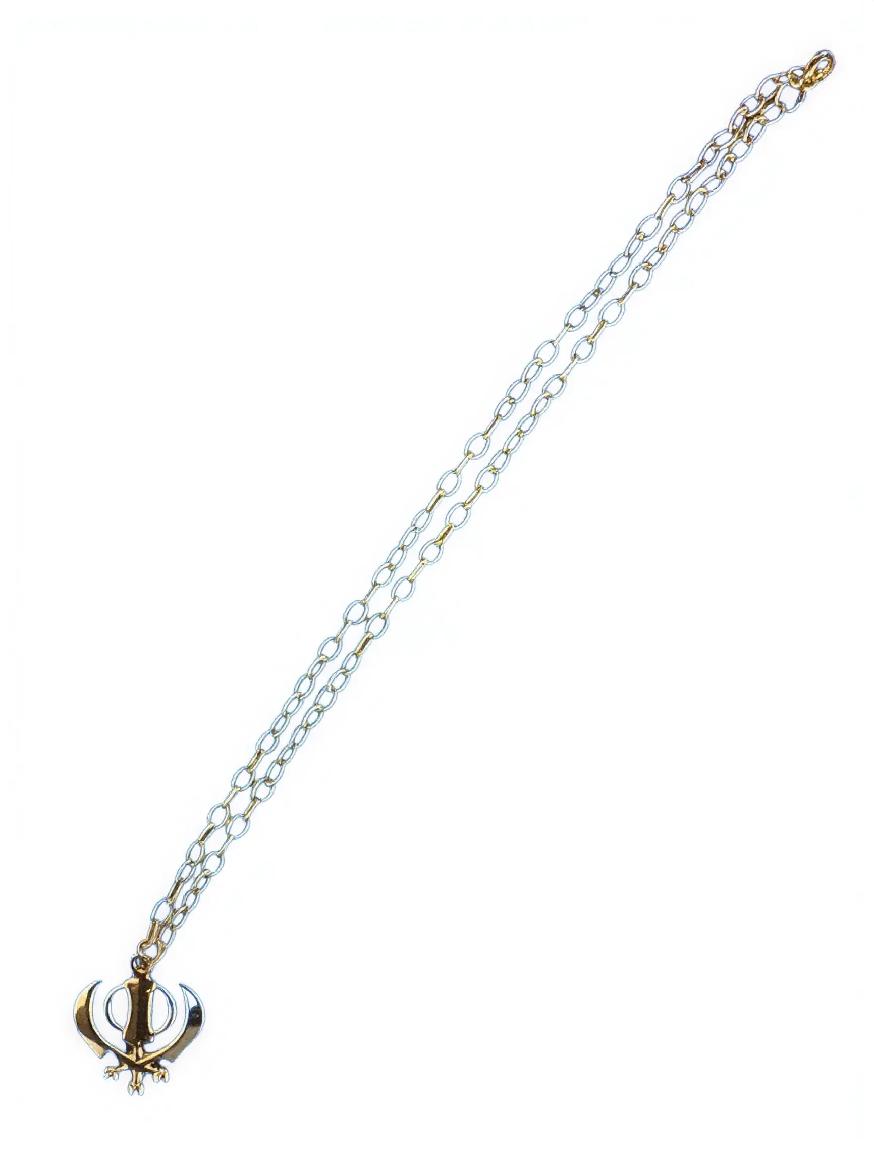 Gold Khanda Necklace - Small - Akaal Accessories - Now Available for Next Day Delivery