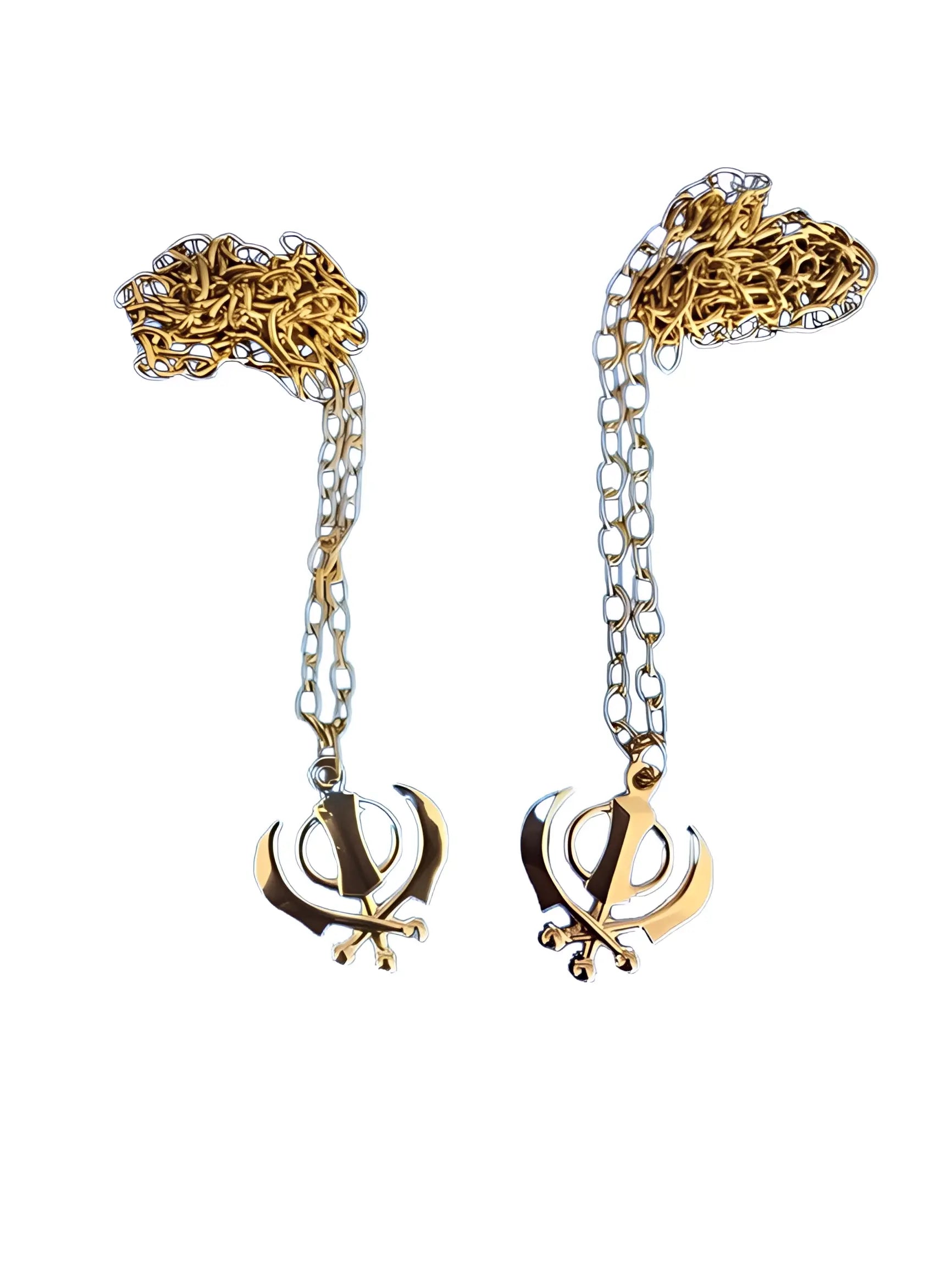 Gold Khanda Necklace - Small - Akaal Accessories - Now Available for Next Day Delivery