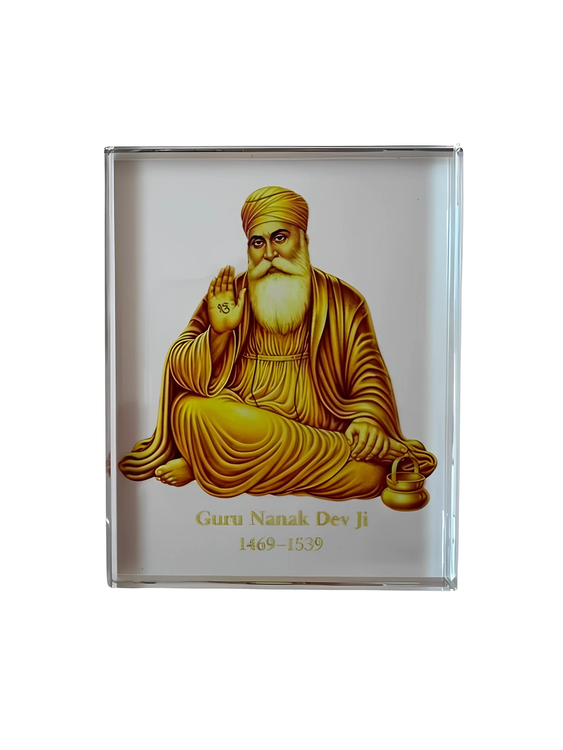 Guru Nanak Dev Ji Glowing LED Frame – 4" Illuminated Display - Akaal Accessories - Now Available for Next Day Delivery