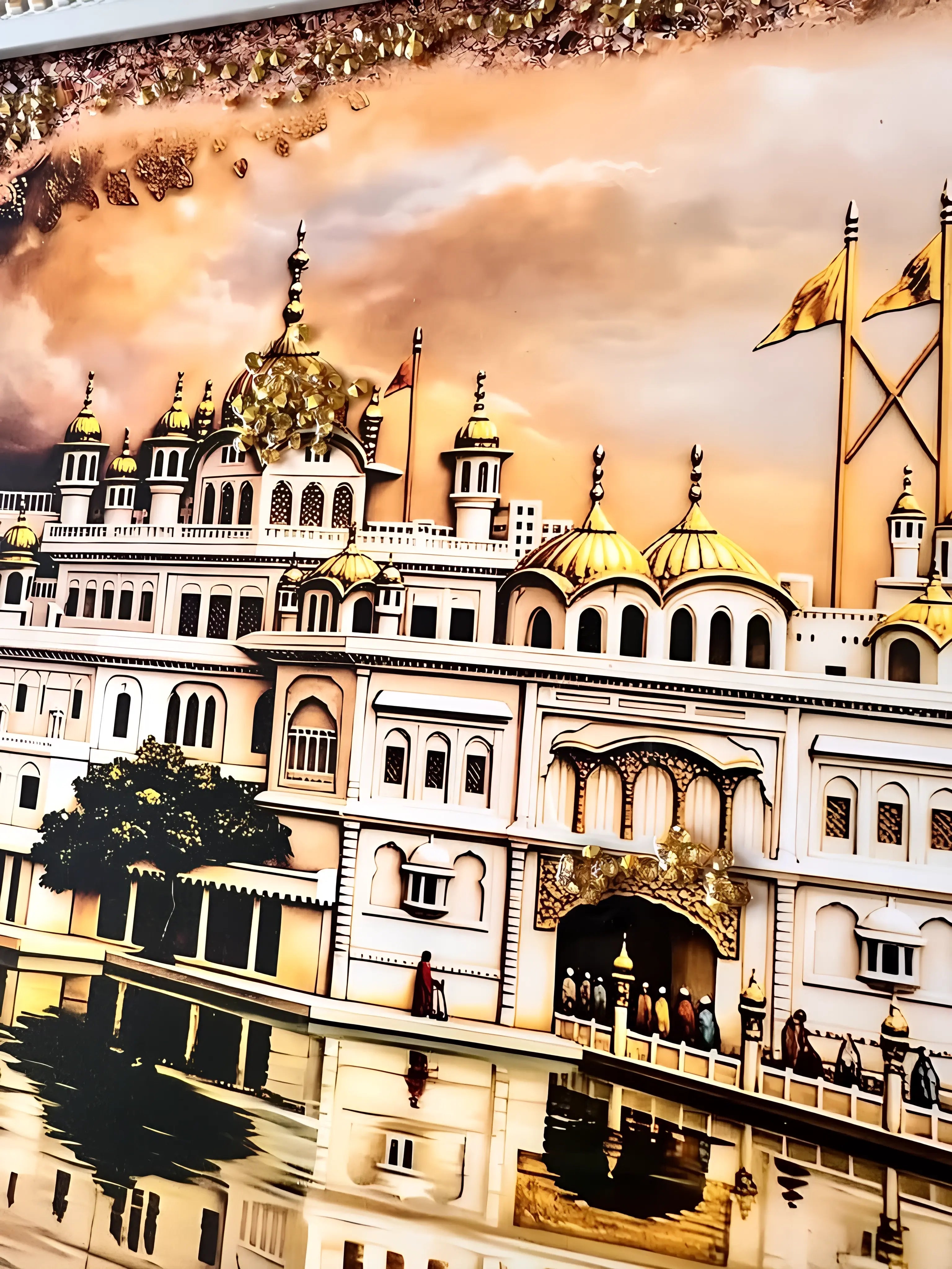 Harmandir Sahib - Frame - Rectangle - Akaal Accessories - Now Available for Next Day Delivery