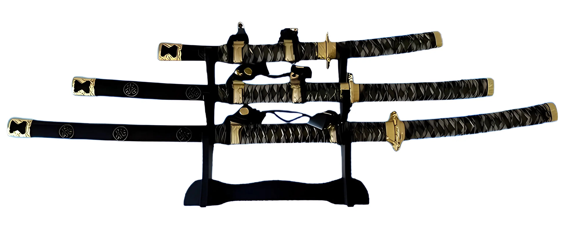 Katana - Style Sword Set with Stand - 3 Pieces - Akaal Accessories - Now Available for Next Day Delivery