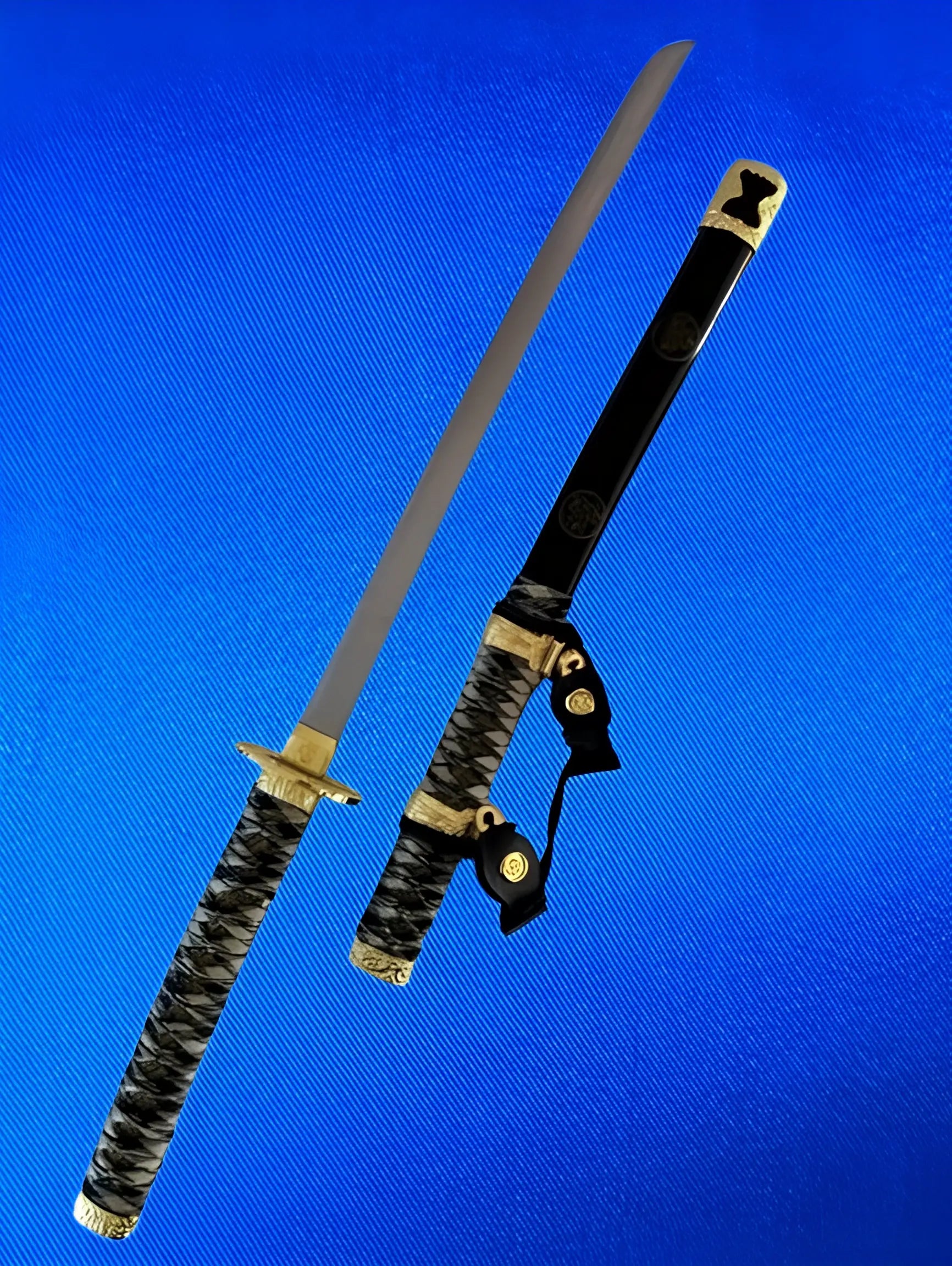Katana-Style Sword Set with Stand (3 Pieces) - Akaal Accessories - Now Available for Next Day Delivery