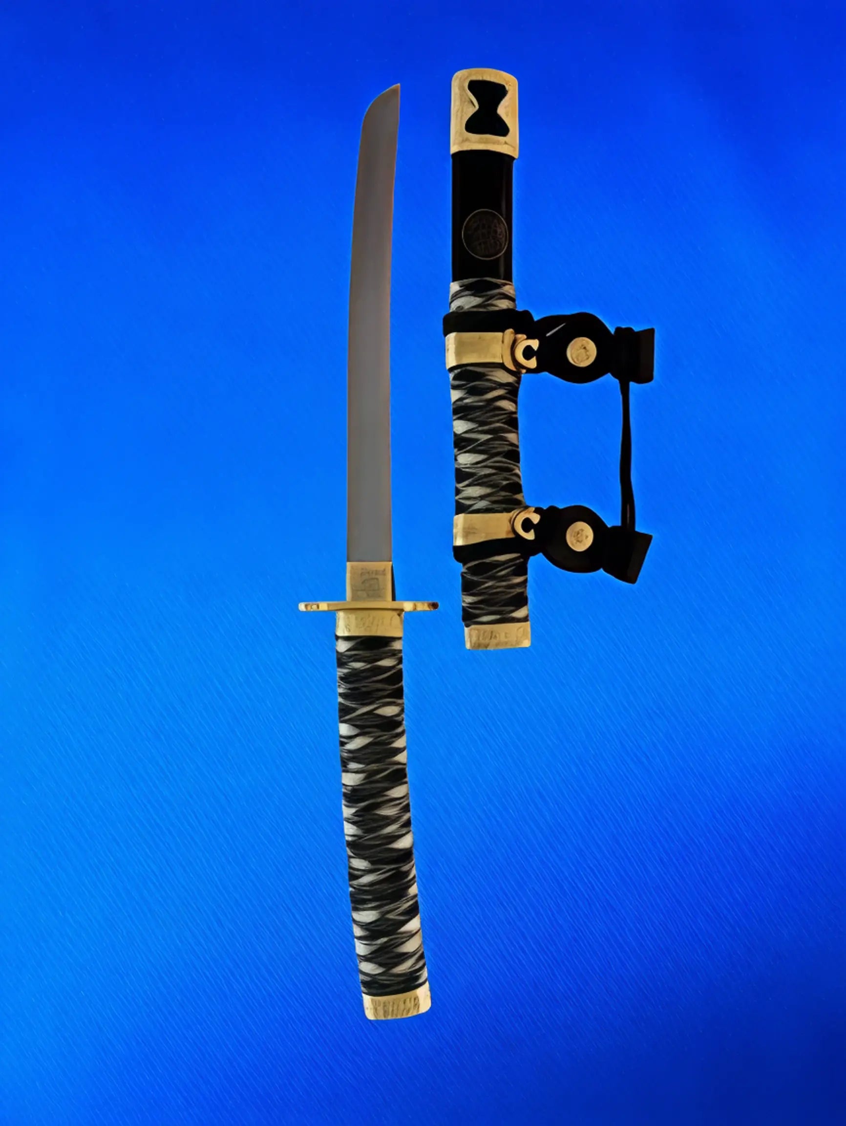 Katana-Style Sword Set with Stand (3 Pieces) - Akaal Accessories - Now Available for Next Day Delivery