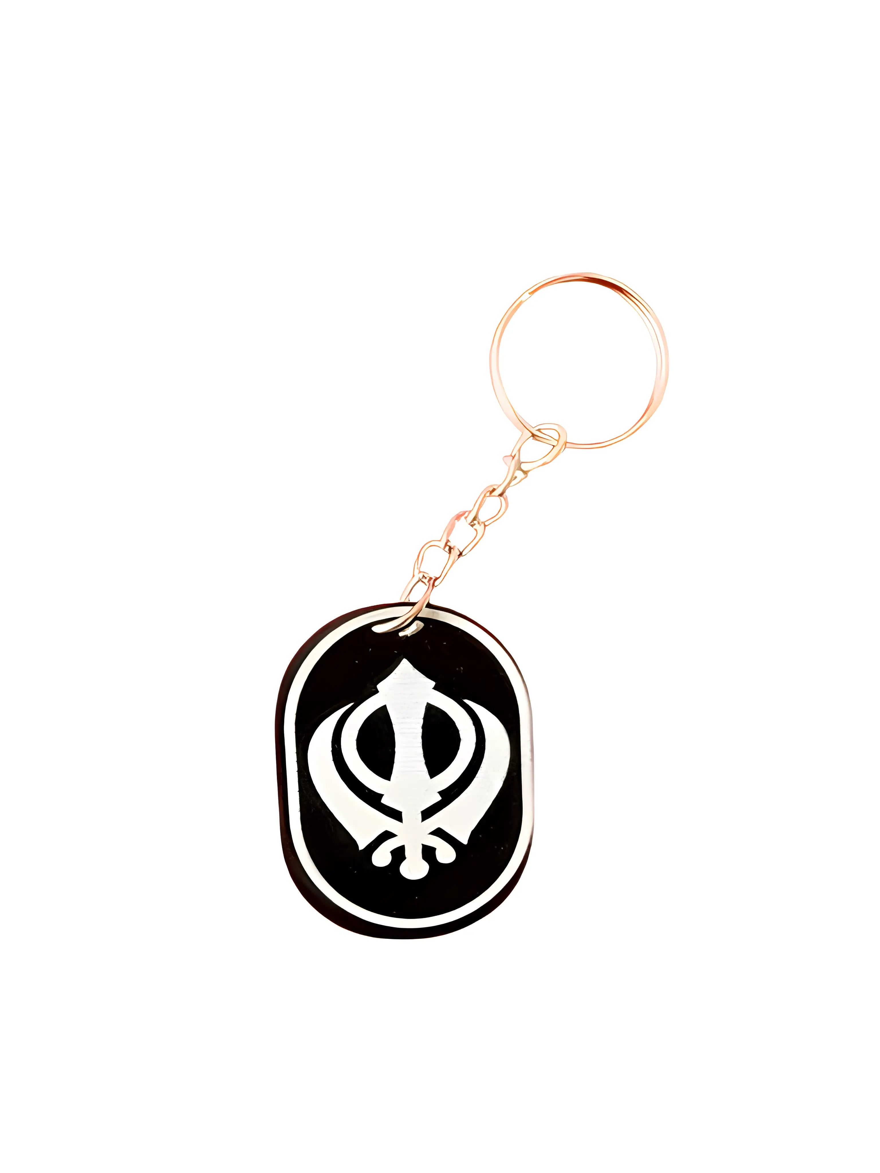 Khanda Acrylic Keychain - Akaal Accessories - Now Available for Next Day Delivery