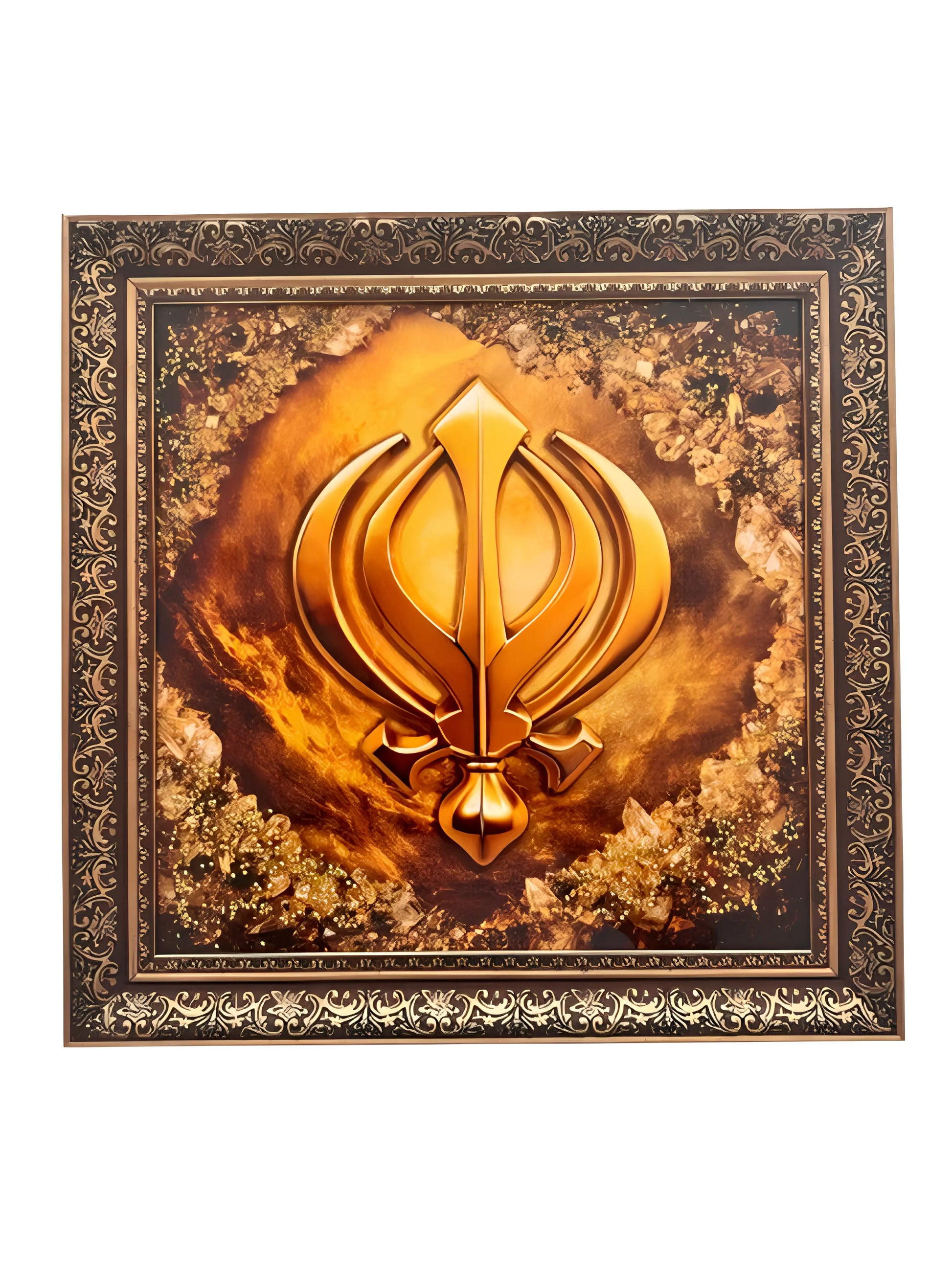 Khanda - Frame - Square - Akaal Accessories - Now Available for Next Day Delivery