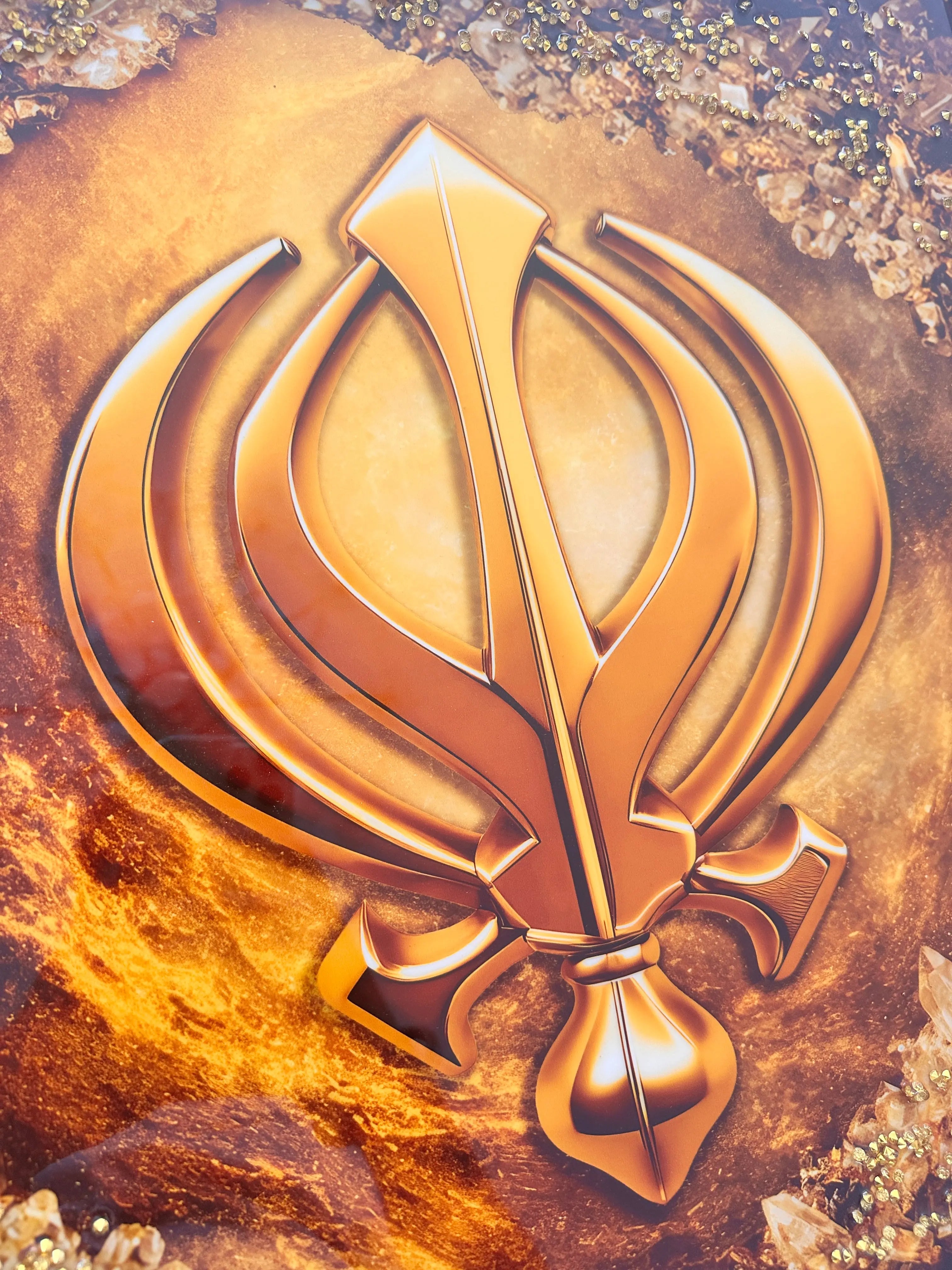 Khanda - Frame - Square - Akaal Accessories - Now Available for Next Day Delivery