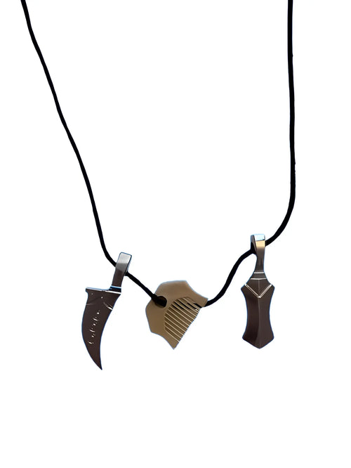 Khanda, Kirpan & Kanga Necklace - Akaal Accessories - Now Available for Next Day Delivery