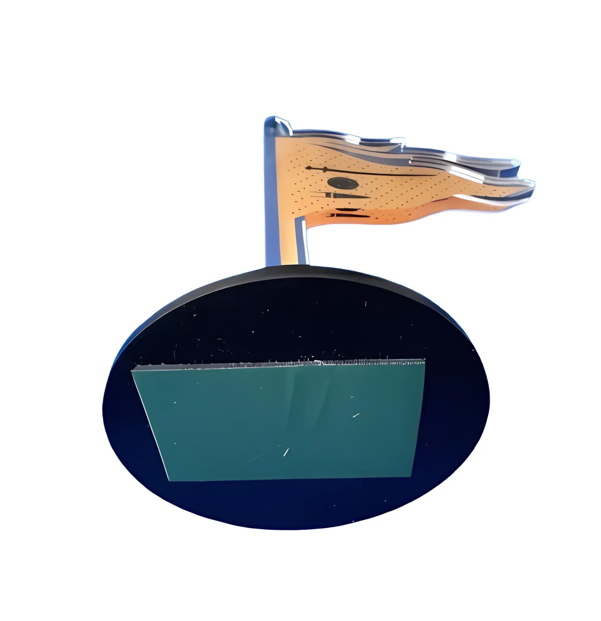 Mini Nishaan Sahib - Orange - Akaal Accessories - Now Available for Next Day Delivery