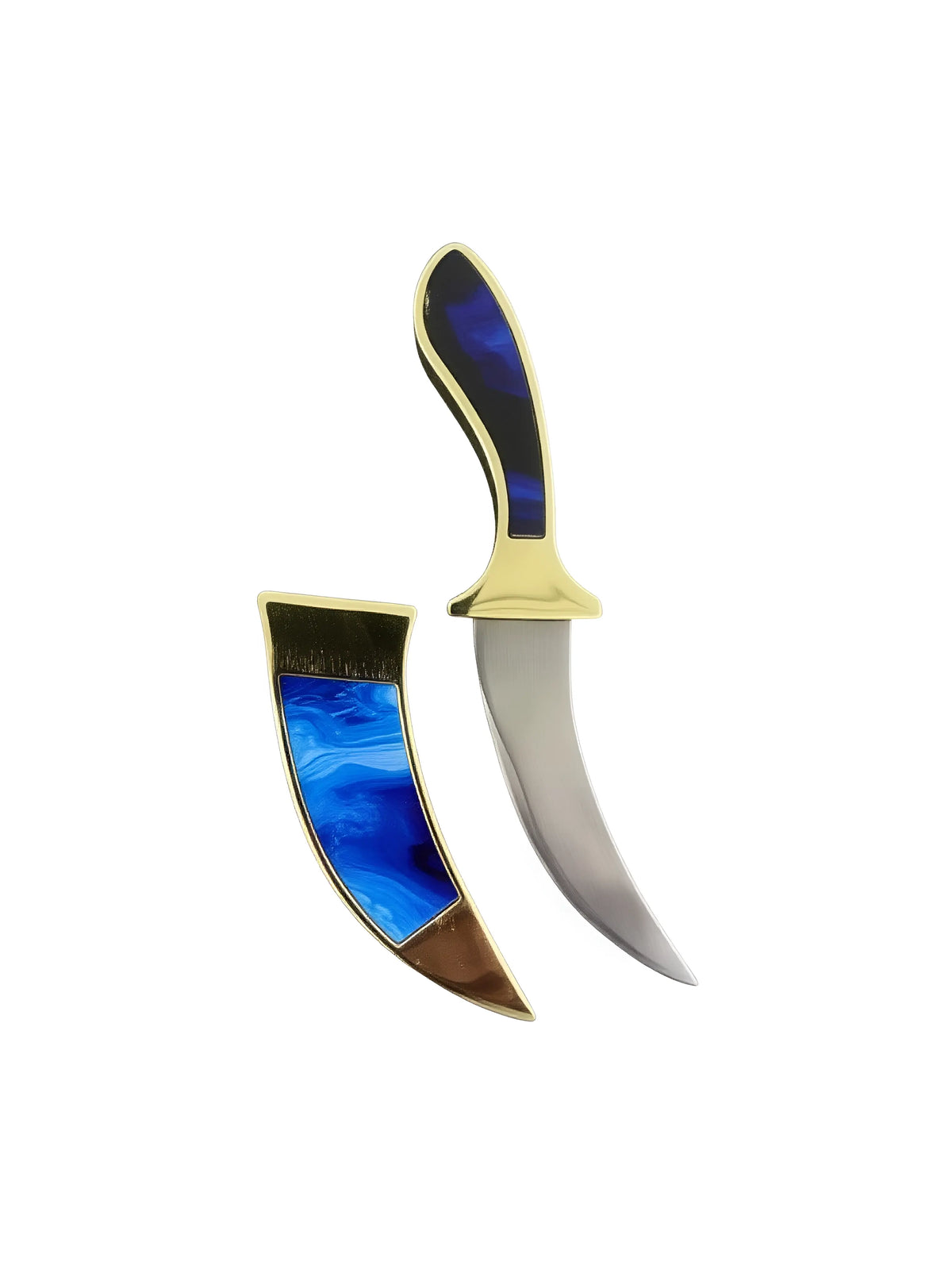 Sarbloh Kirpan - 6 inch - Blue & Gold - Akaal Accessories - Now Available for Next Day Delivery