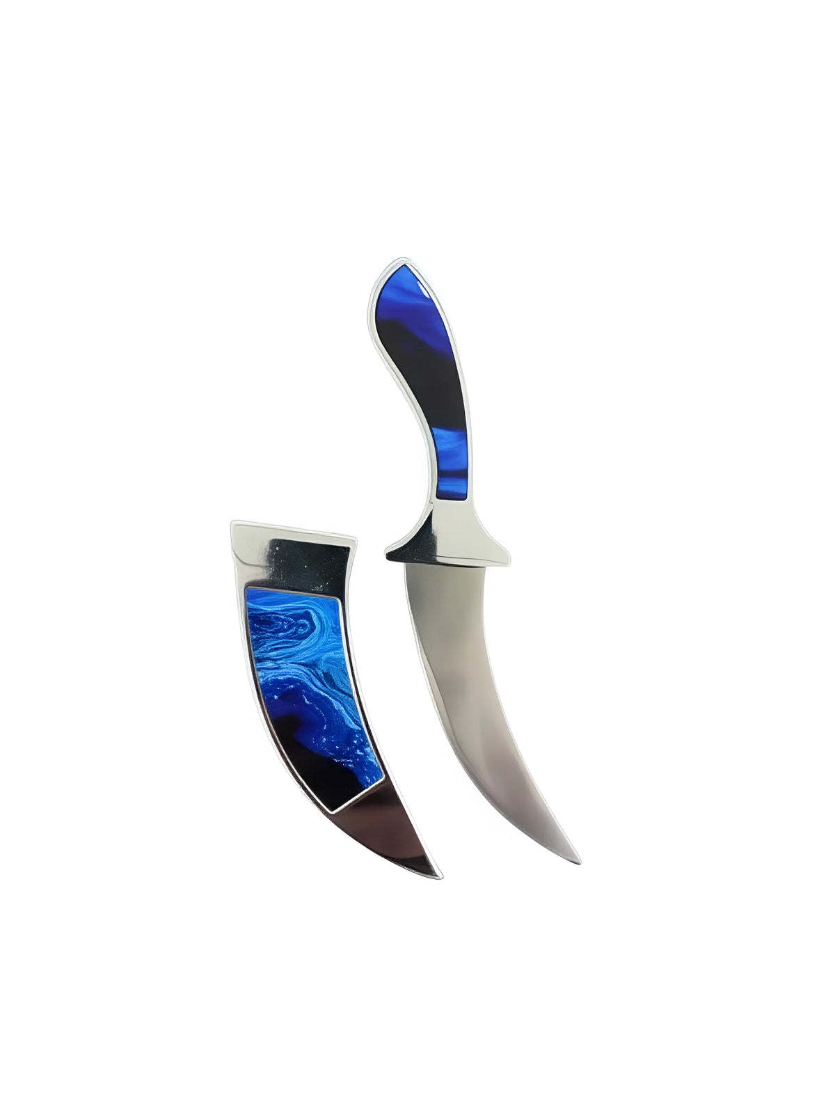 Sarbloh Kirpan - 6 inch - Blue & Silver - Akaal Accessories - Now Available for Next Day Delivery