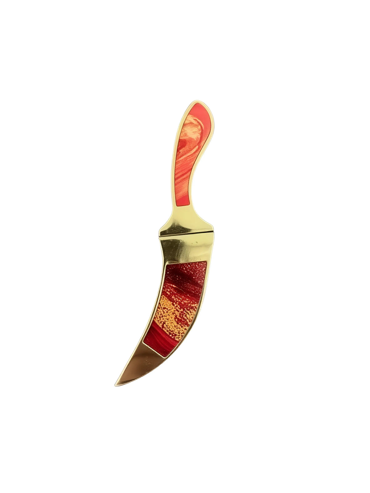 Sarbloh Kirpan - 6 inch - Red & Gold (2) - Akaal Accessories - Now Available for Next Day Delivery