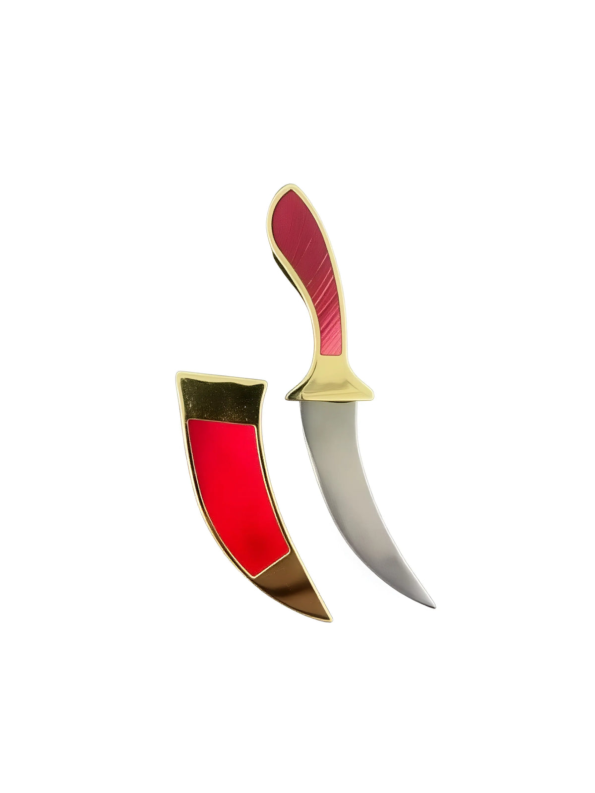Sarbloh Kirpan - 6 inch - Red & Gold (2) - Akaal Accessories - Now Available for Next Day Delivery