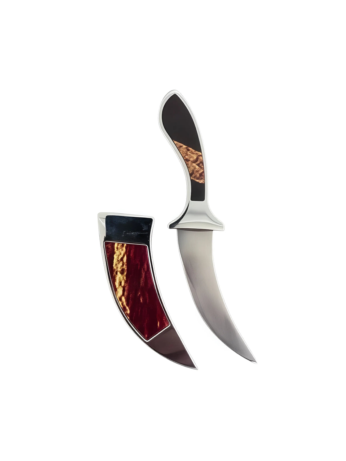 Sarbloh Kirpan - 6 inch - Red & Silver - Akaal Accessories - Now Available for Next Day Delivery