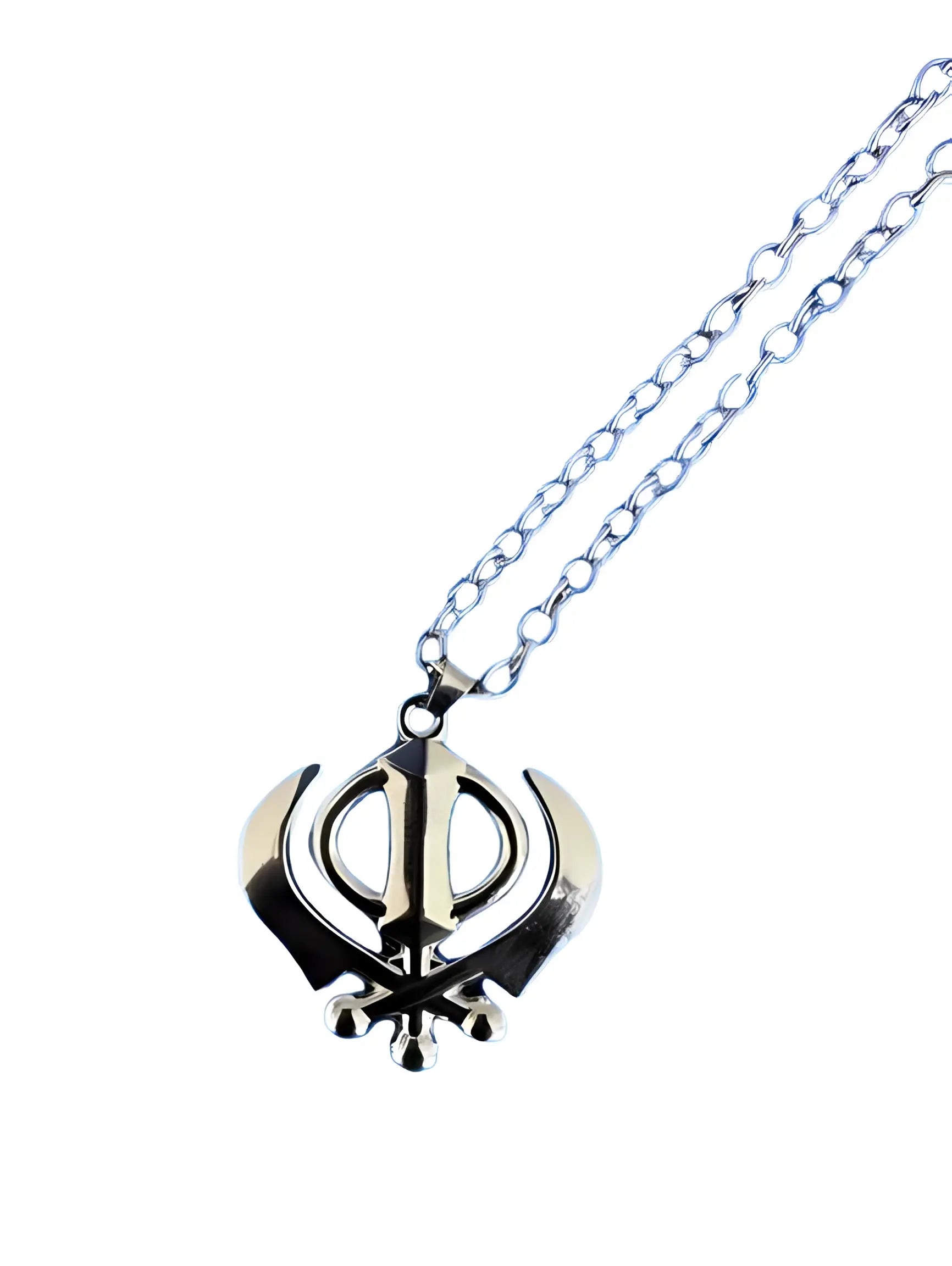 Silver Khanda Necklace - Large - Akaal Accessories - Now Available for Next Day Delivery