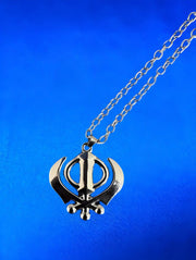 Silver Khanda Necklace - Large