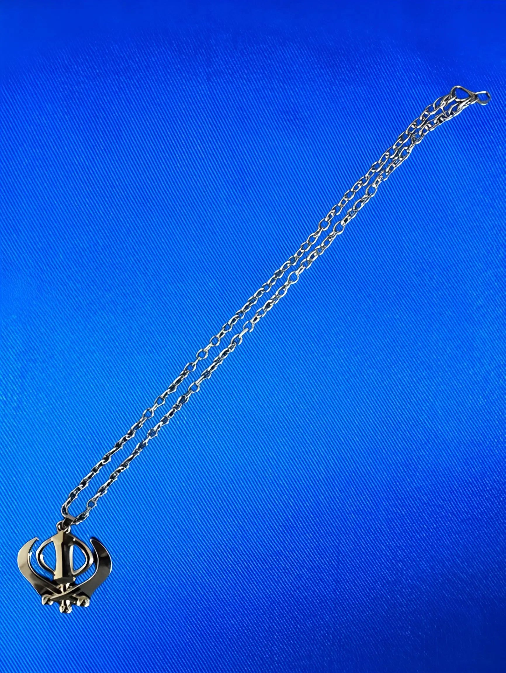 Silver Khanda Necklace - Large