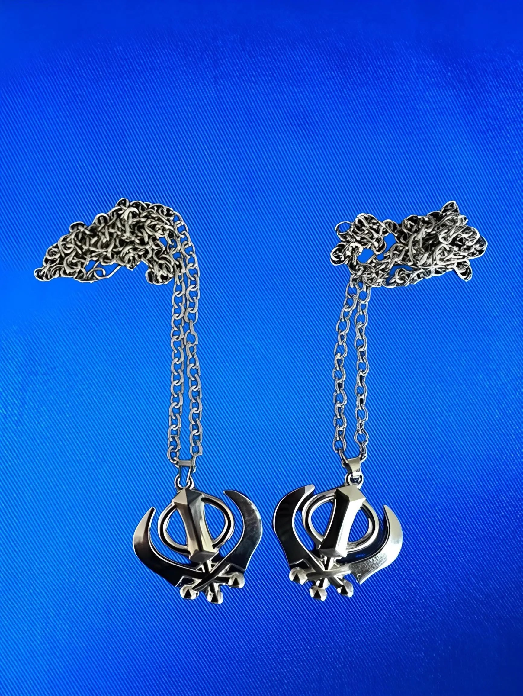 Silver Khanda Necklace - Large