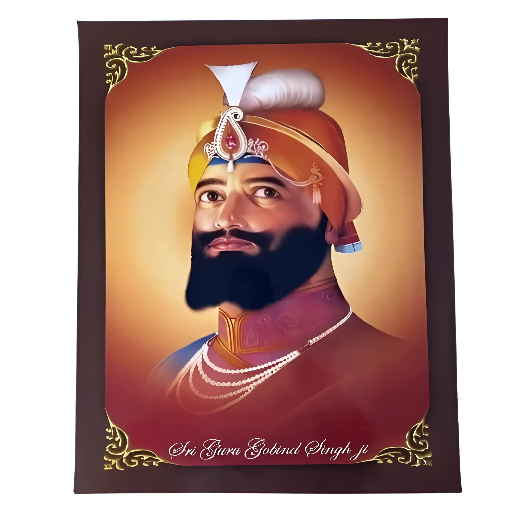 Sri Guru Gobind Singh Ji Portrait - Akaal Accessories - Now Available for Next Day Delivery