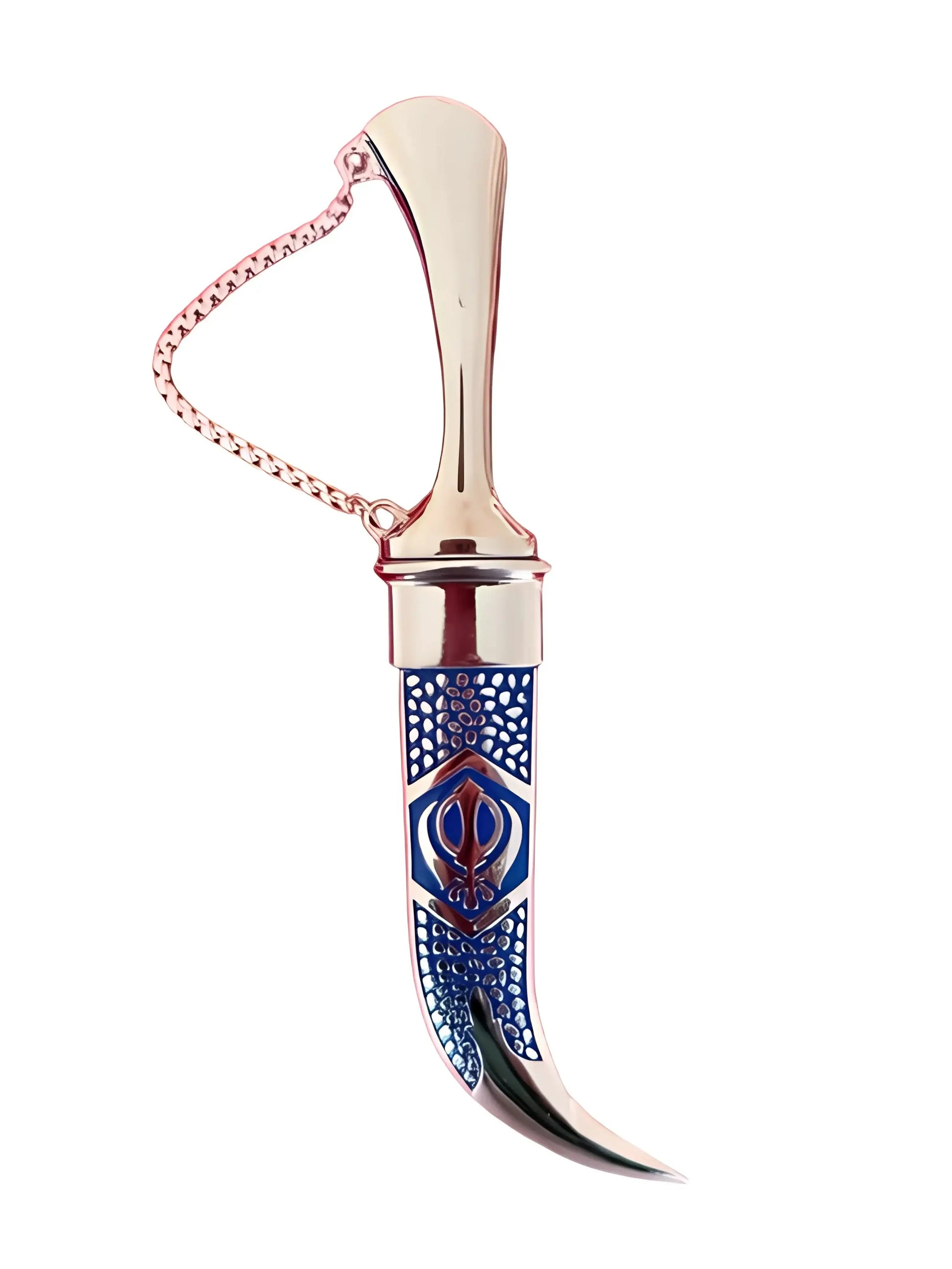 Steel Kirpan - 8 inch - Blue - Akaal Accessories - Now Available for Next Day Delivery