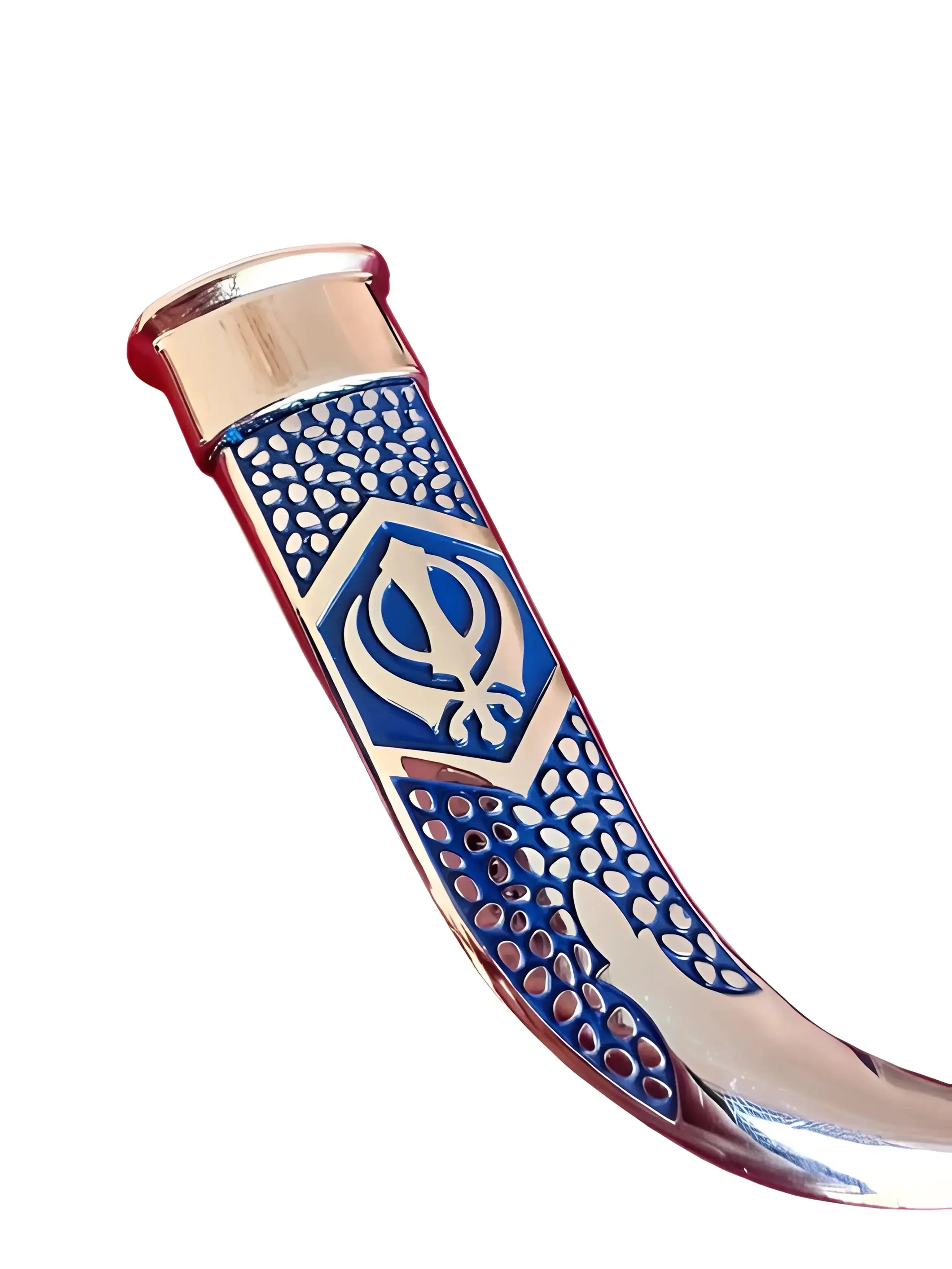 Steel Kirpan - 8 inch - Blue - Akaal Accessories - Now Available for Next Day Delivery