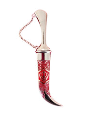 Steel Kirpan - 8 inch - Red - Akaal Accessories - Now Available for Next Day Delivery