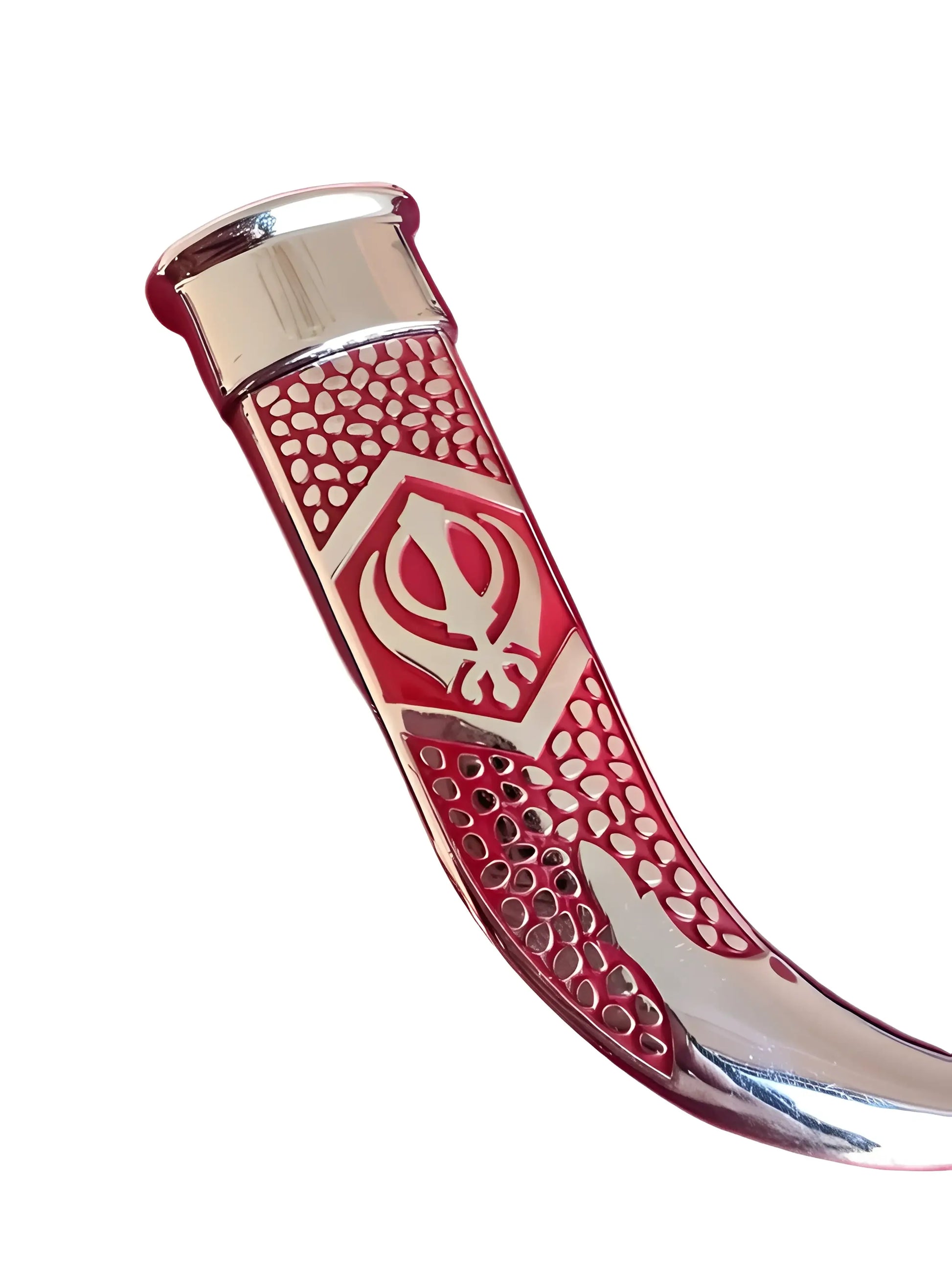 Steel Kirpan - 8 inch - Red - Akaal Accessories - Now Available for Next Day Delivery