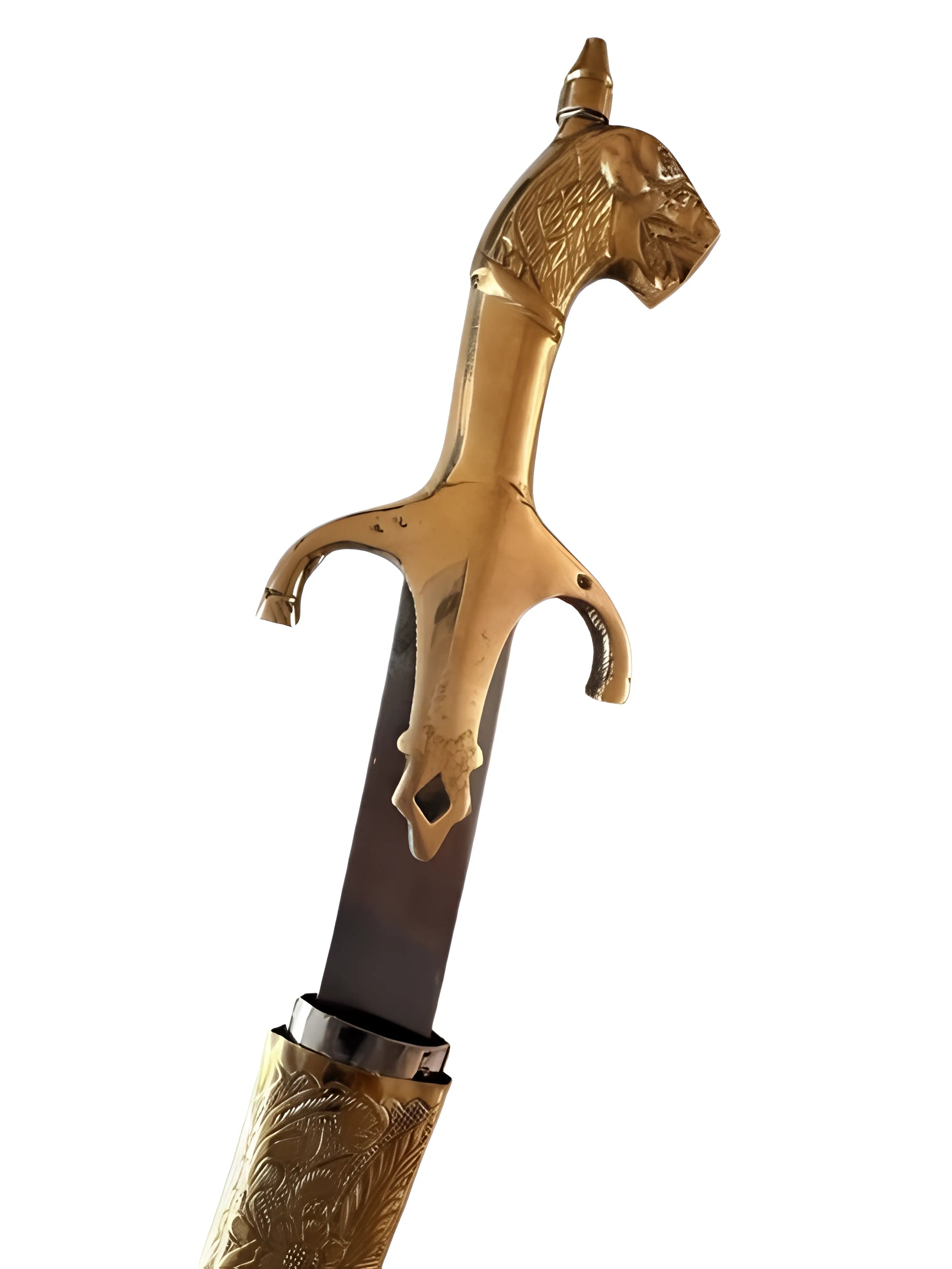 Steel Shastar - Gold Hilt - 3ft - Akaal Accessories - Now Available for Next Day Delivery