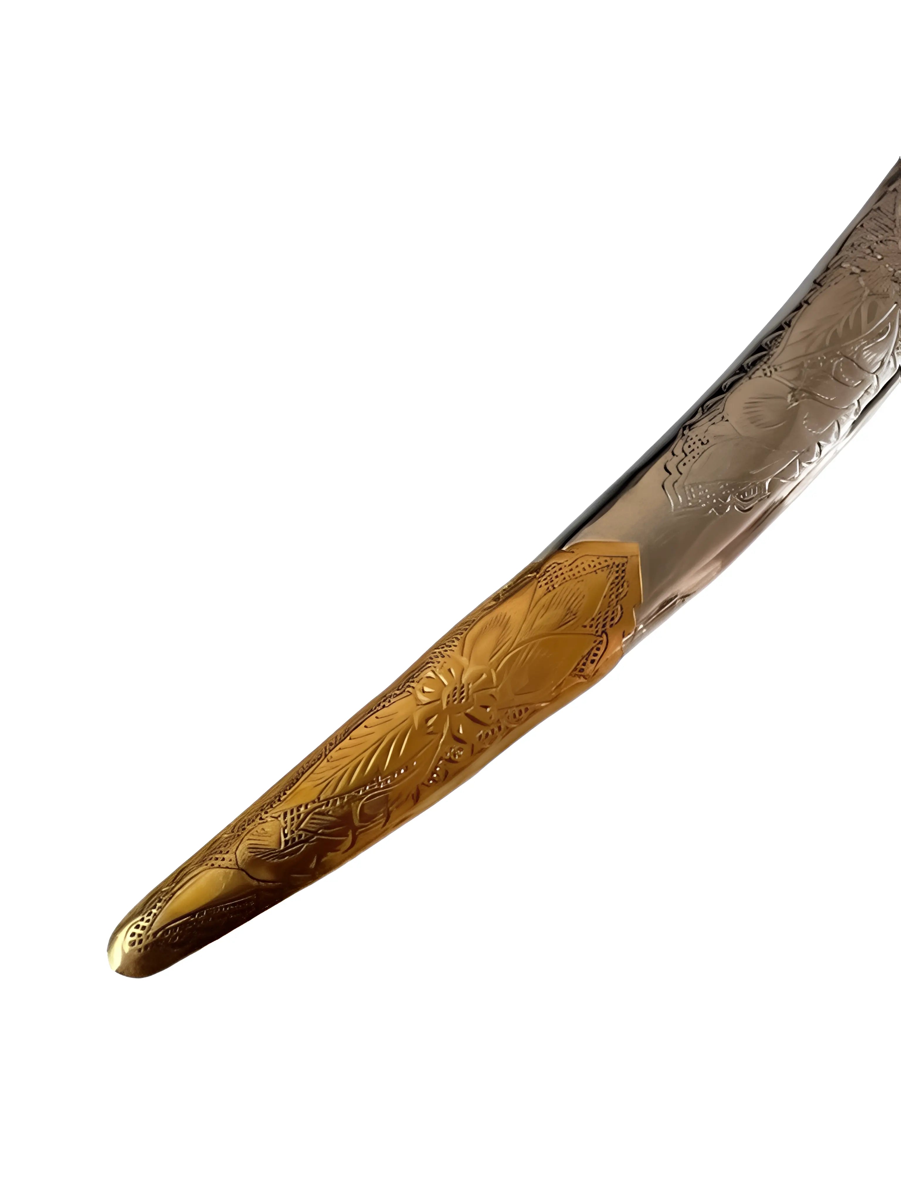 Steel Shastar - Gold Hilt - 3ft - Akaal Accessories - Now Available for Next Day Delivery